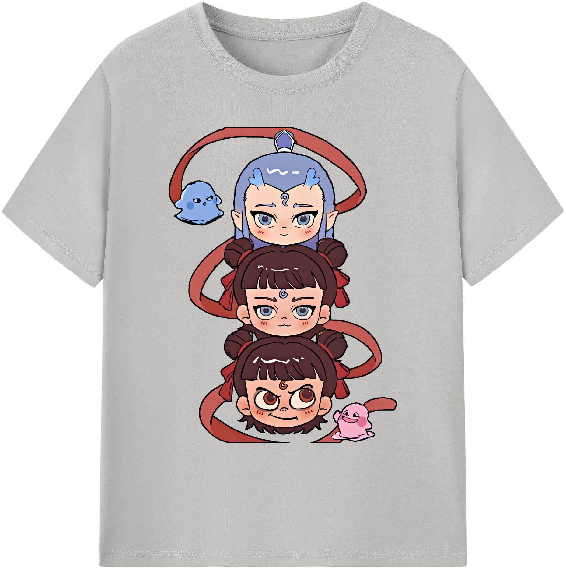 （画像用） Ne Zha 2 ナタ 魔童の大暴れ 綿100％ メンズ半袖Tシャツ｜肌触りやわらか＆通気性