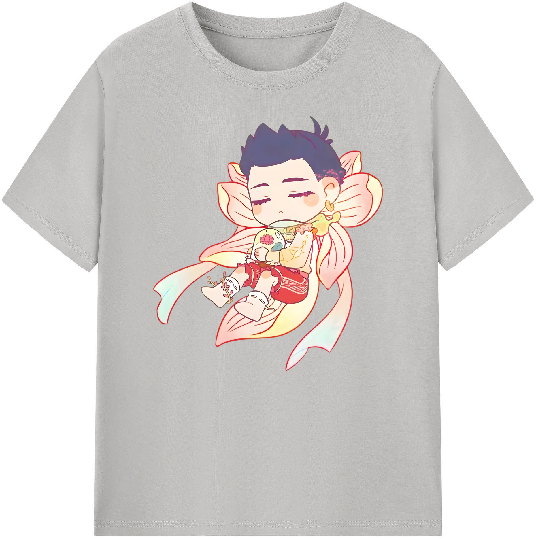 （画像用） Ne Zha 2 ナタ 魔童の大暴れ 綿100％ メンズ半袖Tシャツ｜肌触りやわらか＆通気性