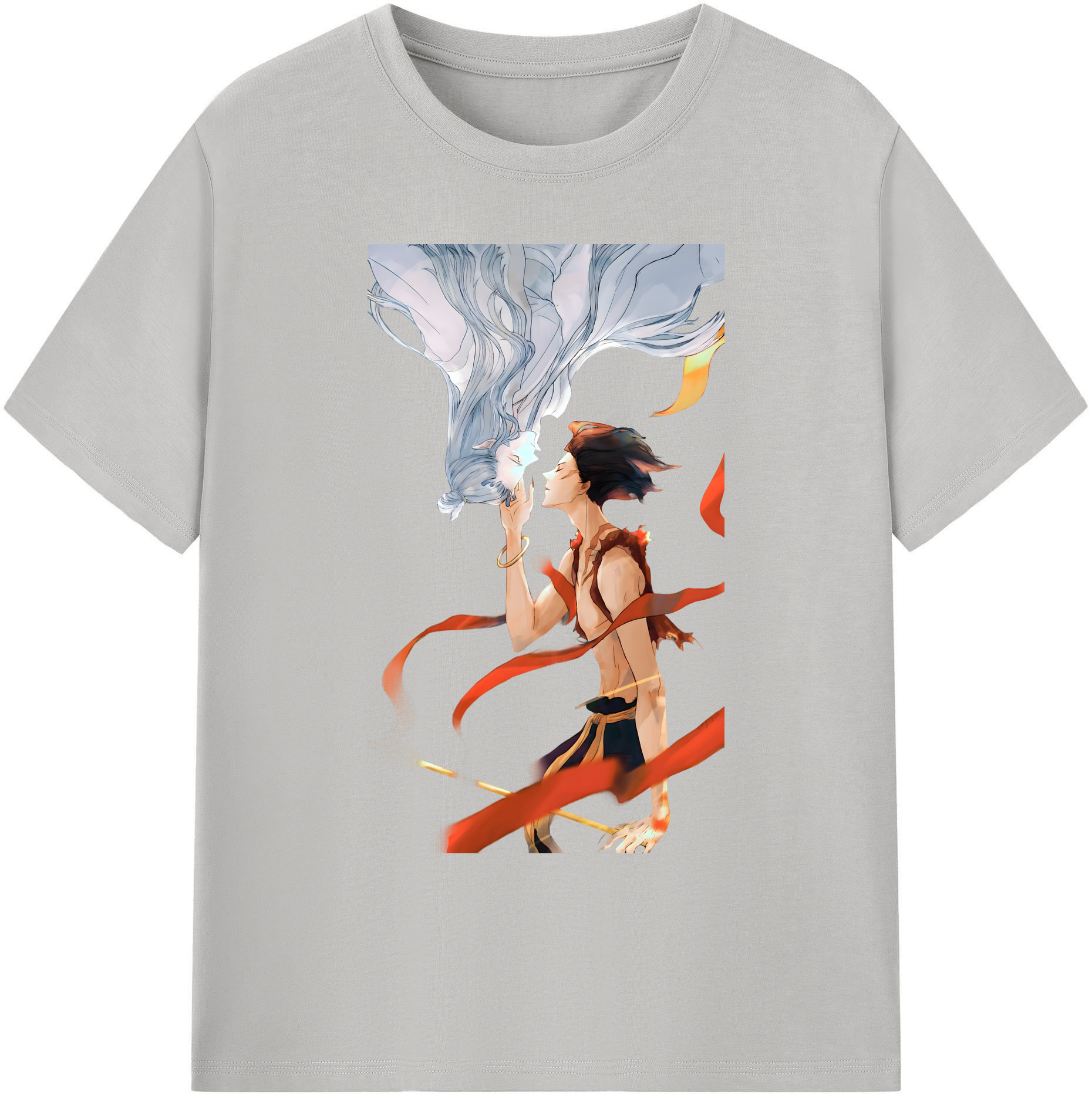 （画像用） Ne Zha 2 ナタ 魔童の大暴れ 綿100％ メンズ半袖Tシャツ｜肌触りやわらか＆通気性