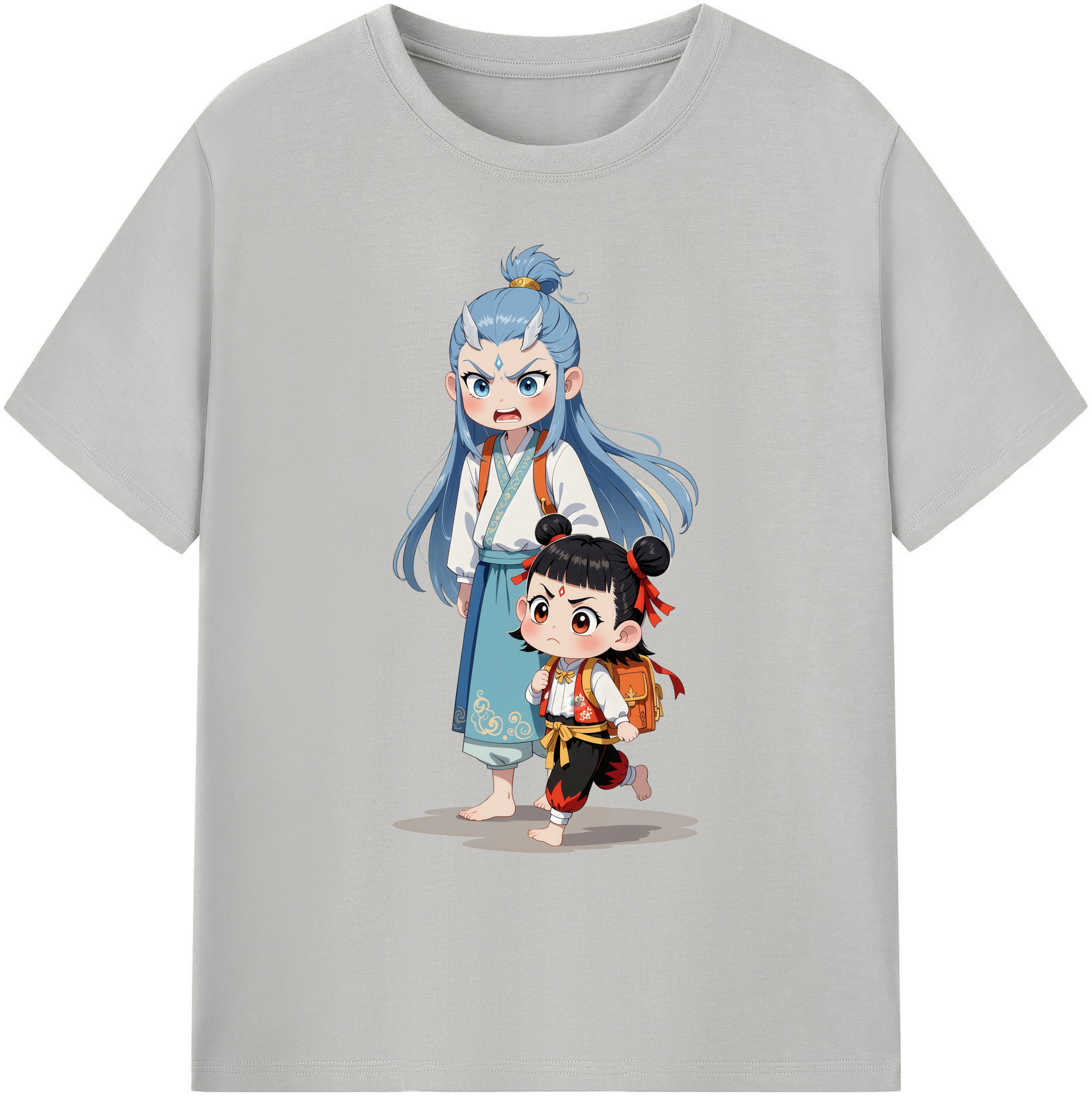 （画像用） Ne Zha 2 ナタ 魔童の大暴れ 綿100％ メンズ半袖Tシャツ｜肌触りやわらか＆通気性