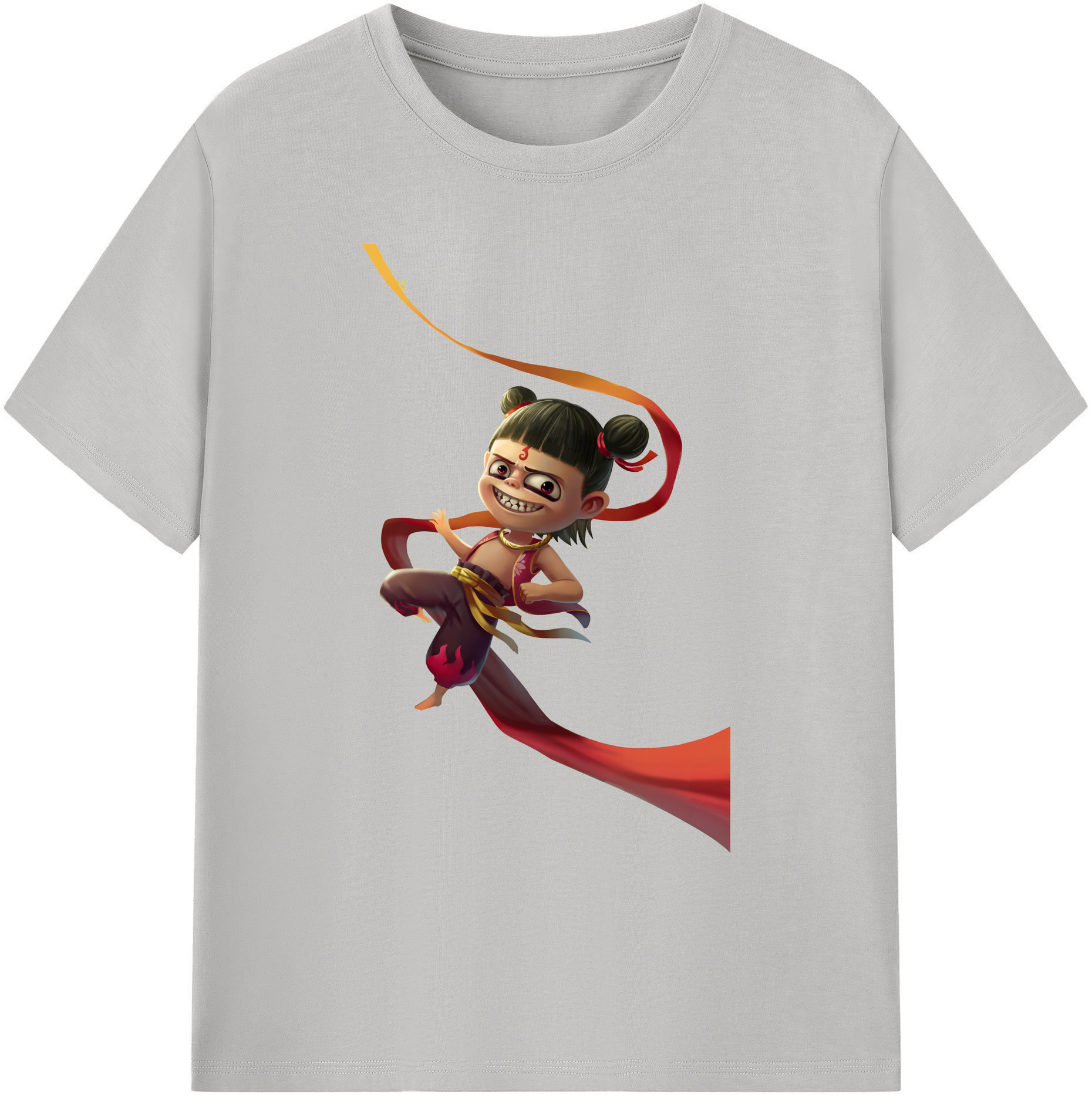 （画像用） Ne Zha 2 ナタ 魔童の大暴れ 綿100％ メンズ半袖Tシャツ｜肌触りやわらか＆通気性
