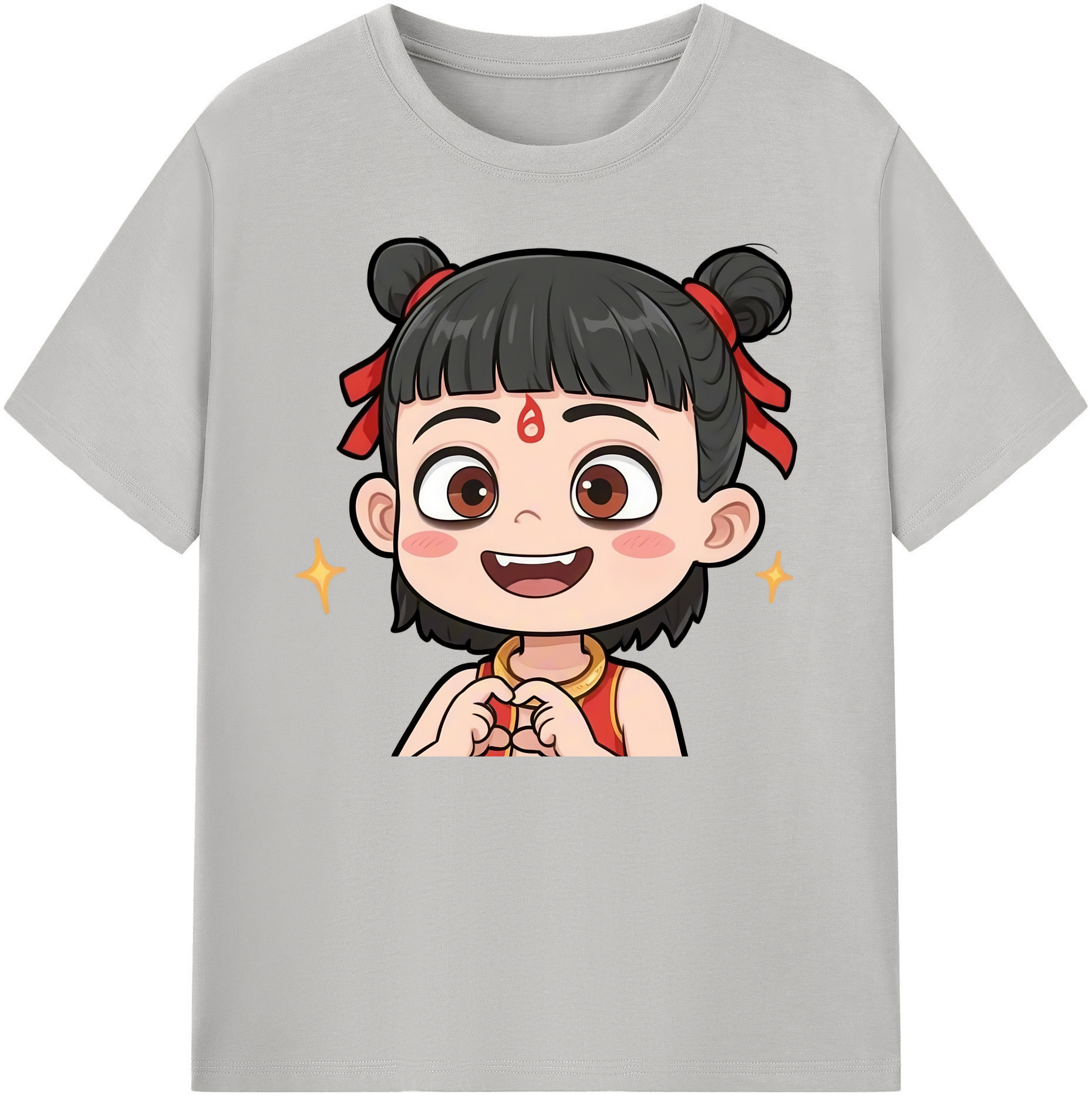 （画像用） Ne Zha 2 ナタ 魔童の大暴れ 綿100％ メンズ半袖Tシャツ｜肌触りやわらか＆通気性