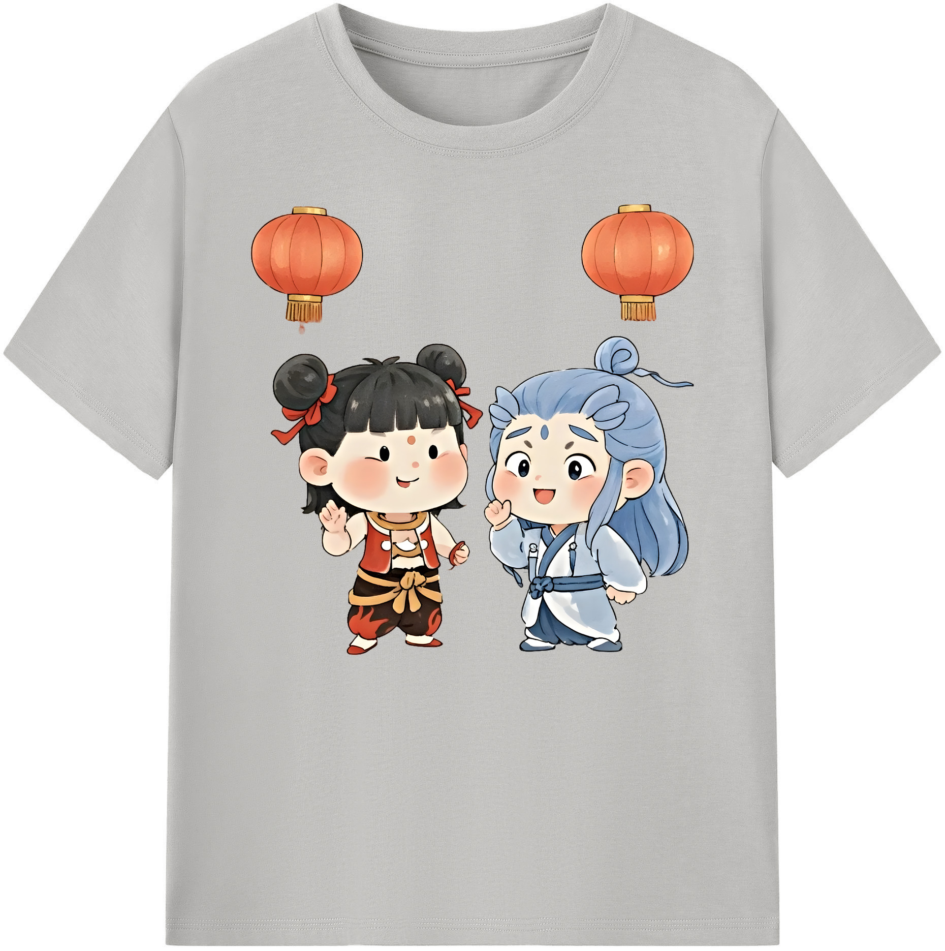 （画像用） Ne Zha 2 ナタ 魔童の大暴れ 綿100％ メンズ半袖Tシャツ｜肌触りやわらか＆通気性