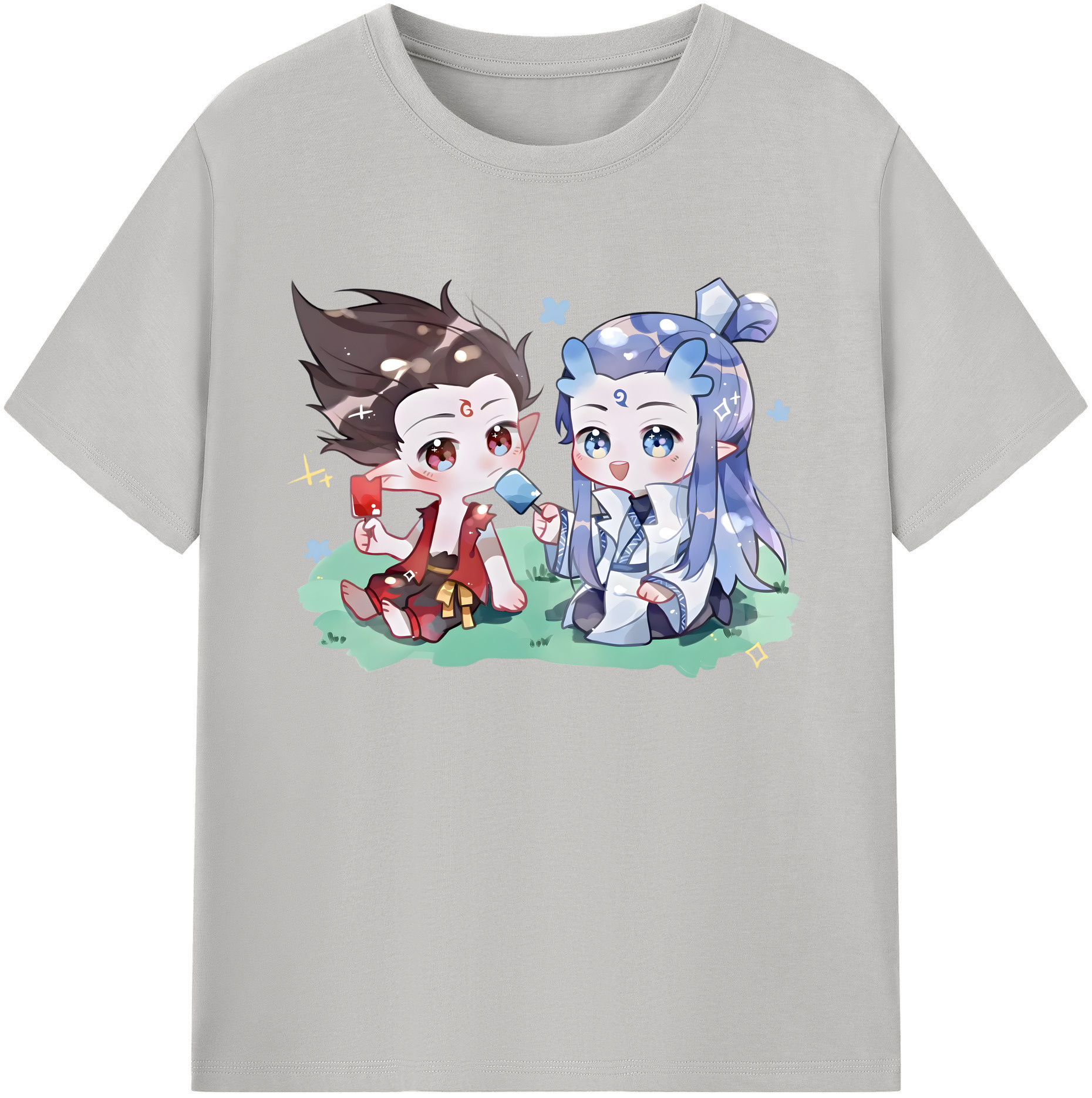 （画像用） Ne Zha 2 ナタ 魔童の大暴れ 綿100％ メンズ半袖Tシャツ｜肌触りやわらか＆通気性