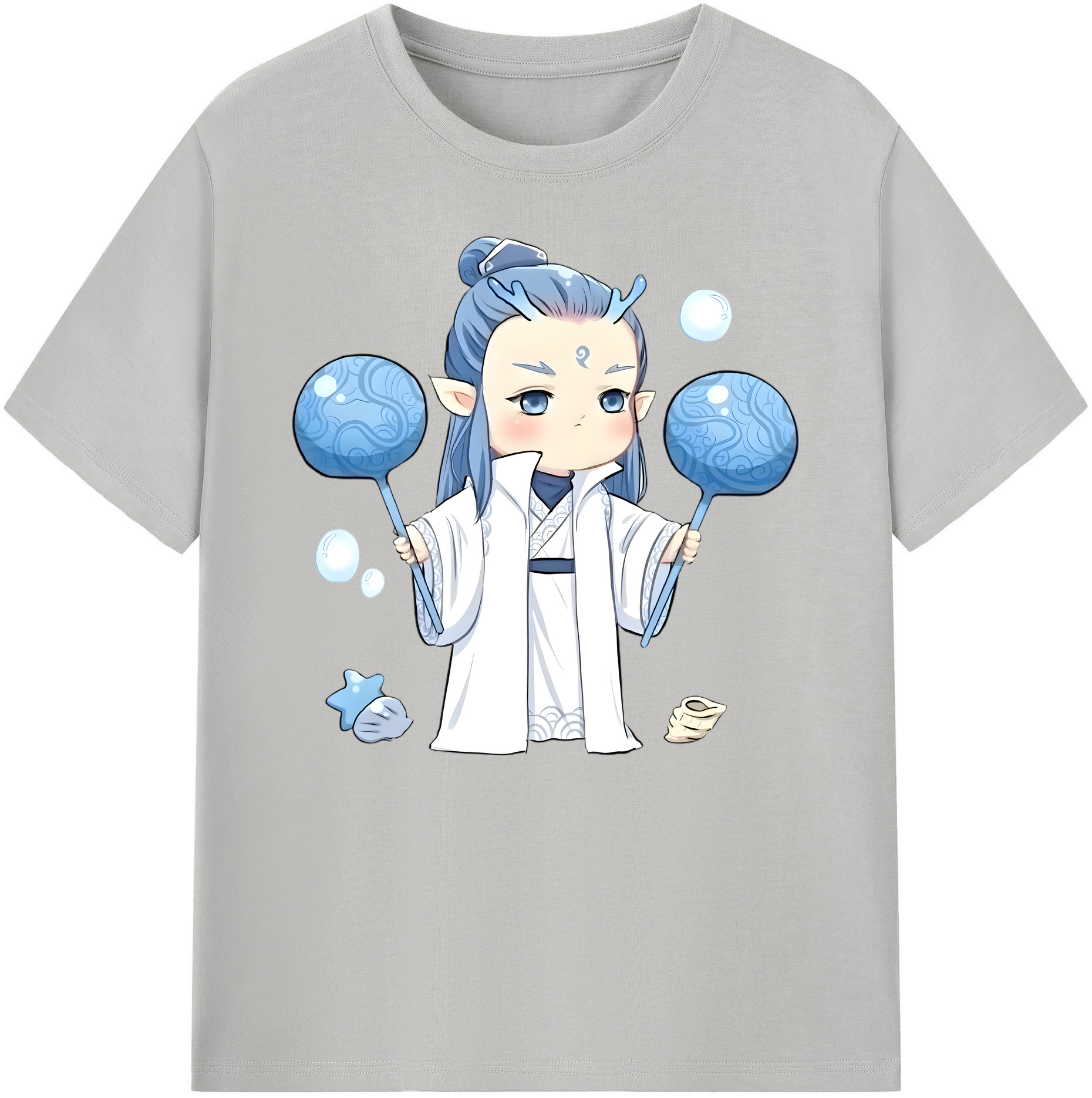 （画像用） Ne Zha 2 ナタ 魔童の大暴れ 綿100％ メンズ半袖Tシャツ｜肌触りやわらか＆通気性