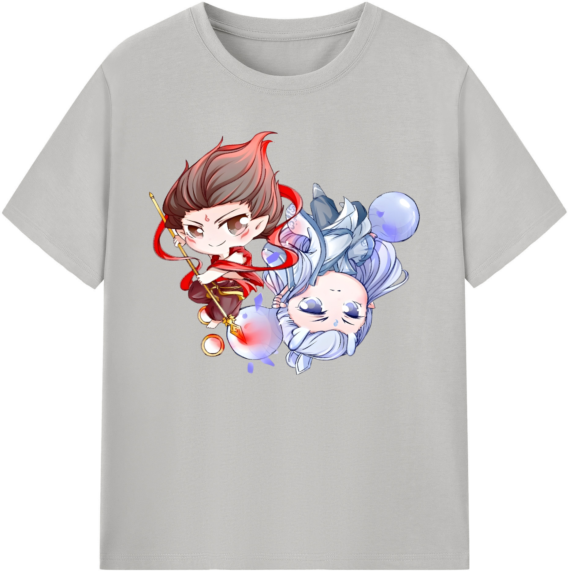 （画像用） Ne Zha 2 ナタ 魔童の大暴れ 綿100％ メンズ半袖Tシャツ｜肌触りやわらか＆通気性