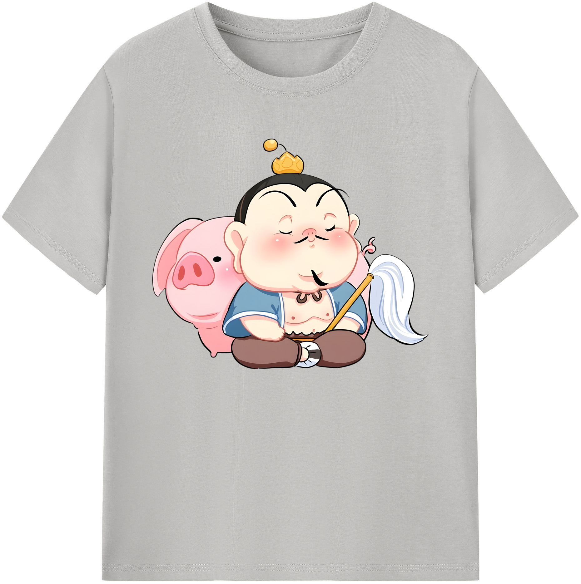 （画像用） Ne Zha 2 ナタ 魔童の大暴れ 綿100％ メンズ半袖Tシャツ｜肌触りやわらか＆通気性