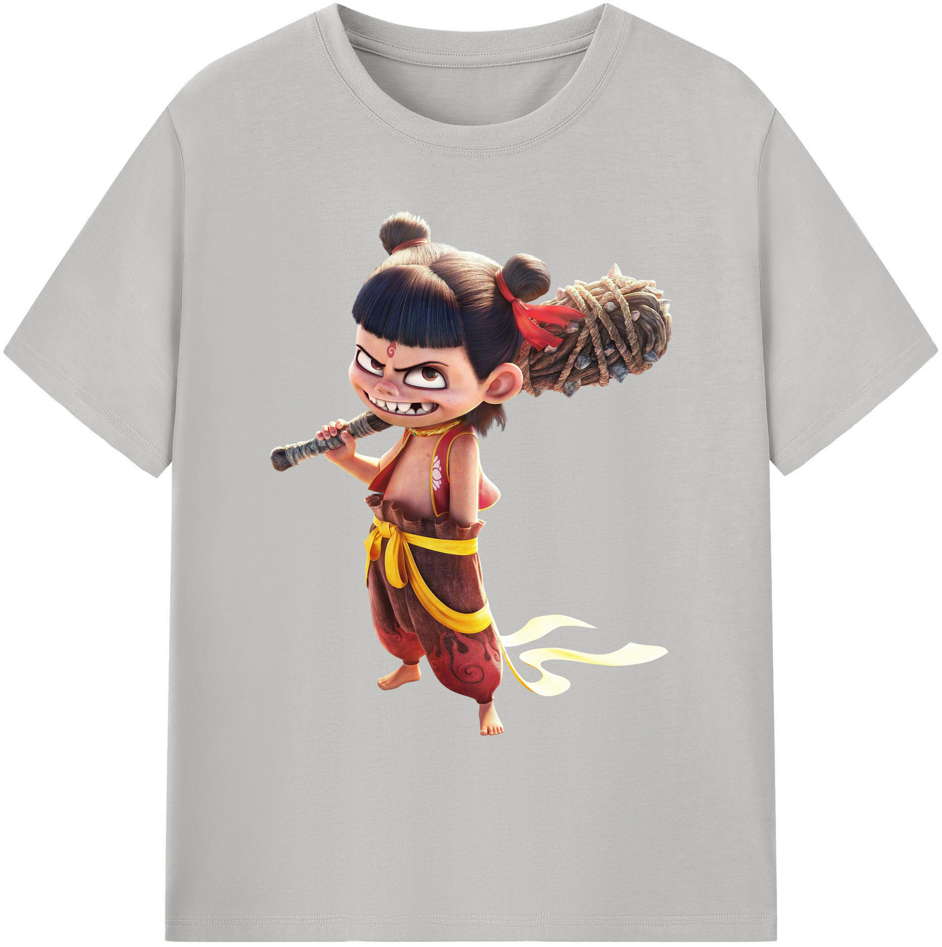 （画像用） Ne Zha 2 ナタ 魔童の大暴れ 綿100％ メンズ半袖Tシャツ｜肌触りやわらか＆通気性