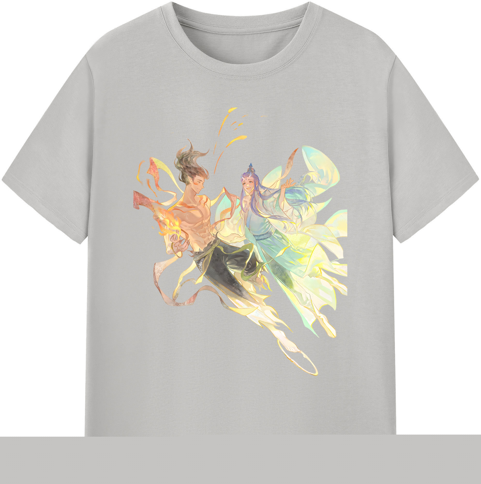 （画像用） Ne Zha 2 ナタ 魔童の大暴れ 綿100％ メンズ半袖Tシャツ｜肌触りやわらか＆通気性