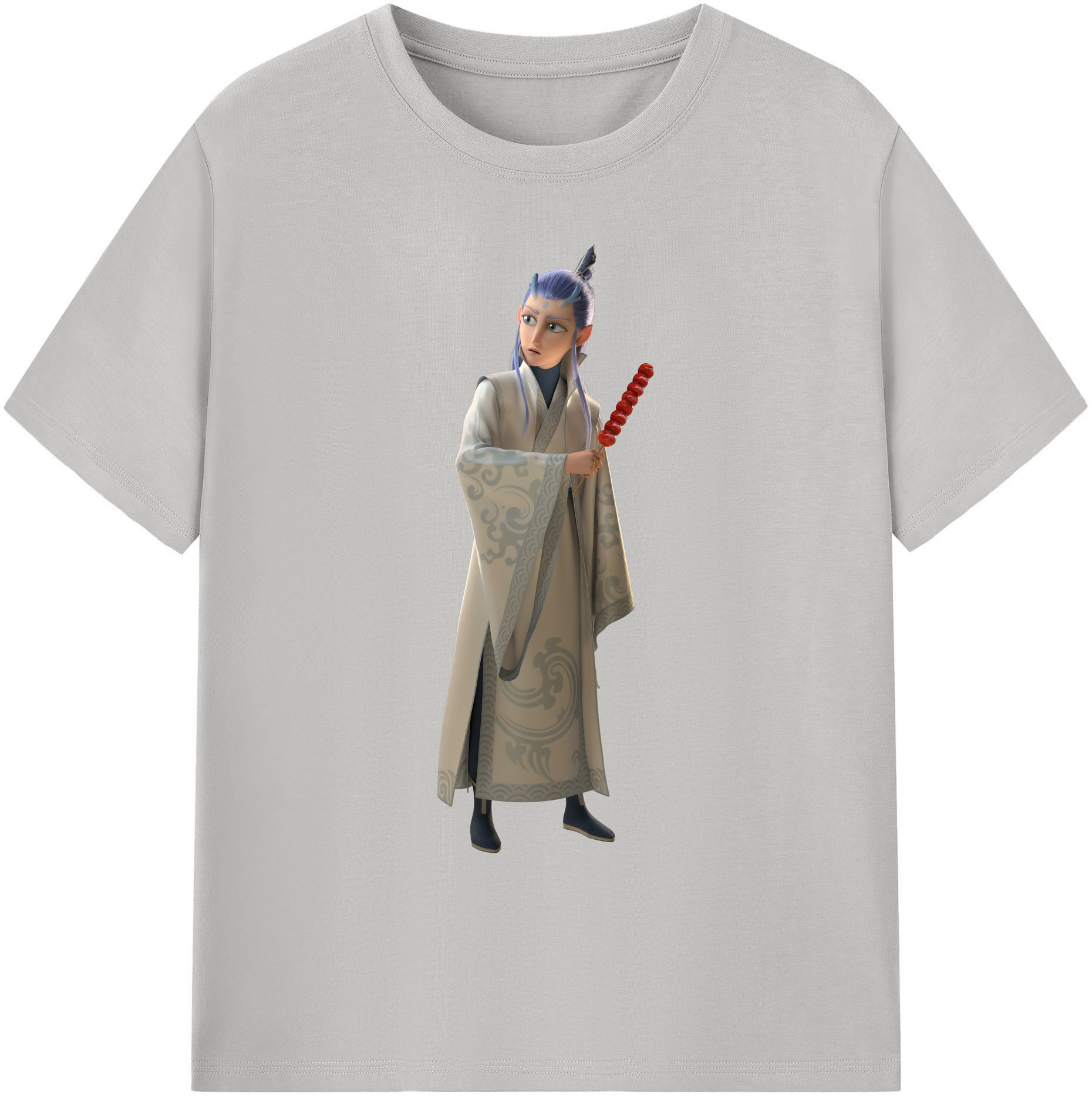 （画像用） Ne Zha 2 ナタ 魔童の大暴れ 綿100％ メンズ半袖Tシャツ｜肌触りやわらか＆通気性