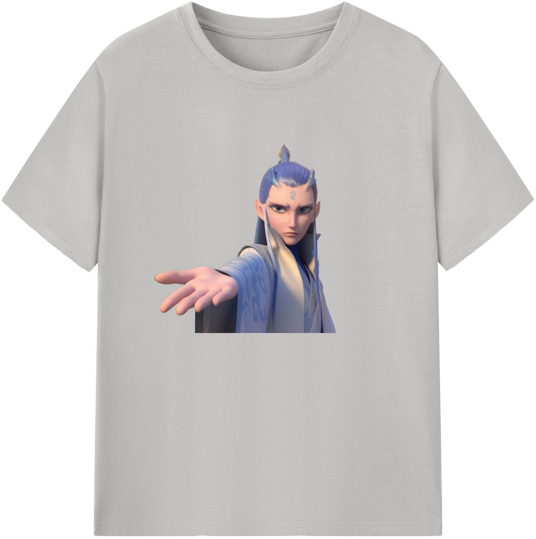 （画像用） Ne Zha 2 ナタ 魔童の大暴れ 綿100％ メンズ半袖Tシャツ｜肌触りやわらか＆通気性