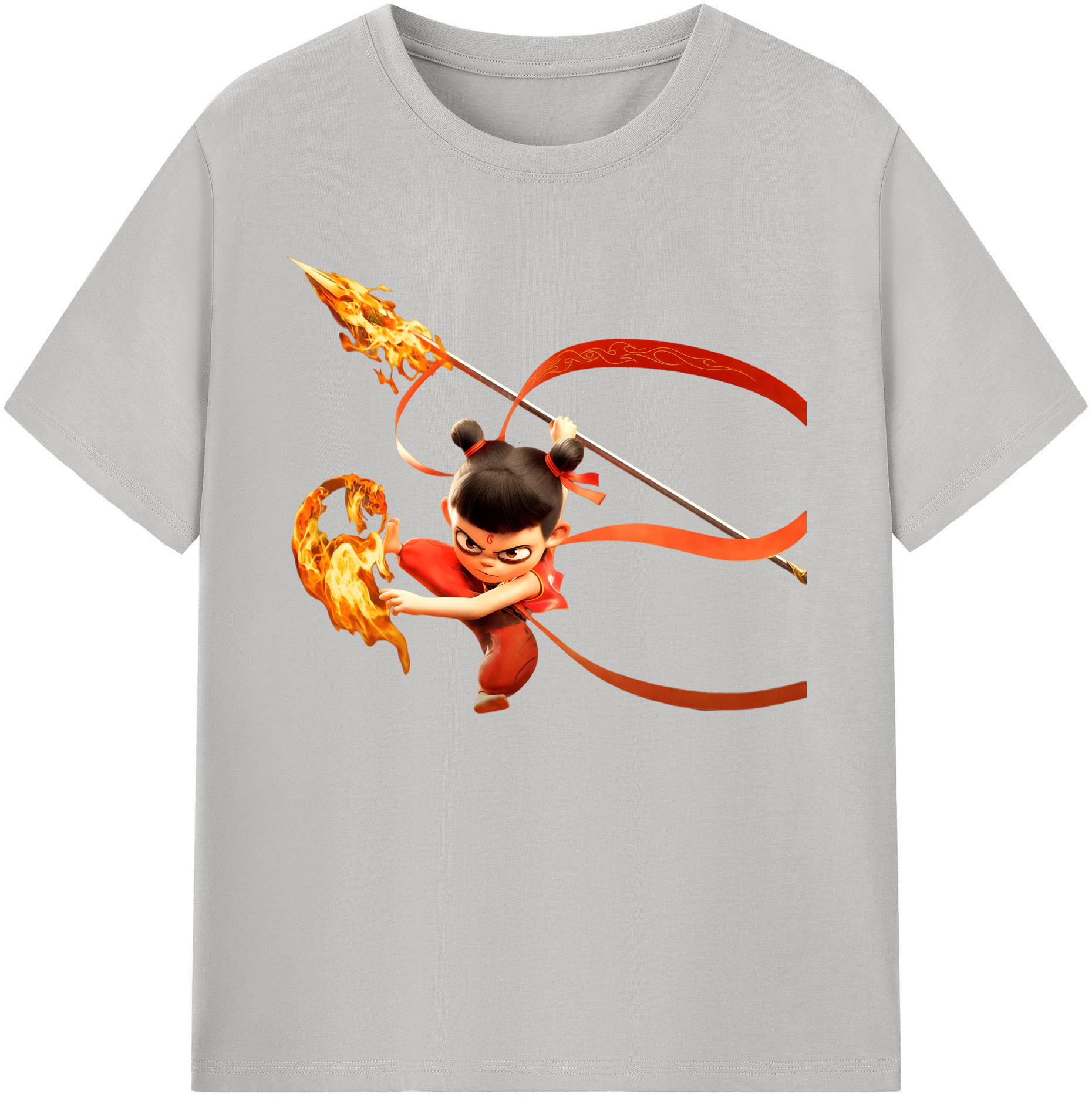 （画像用） Ne Zha 2 ナタ 魔童の大暴れ 綿100％ メンズ半袖Tシャツ｜肌触りやわらか＆通気性