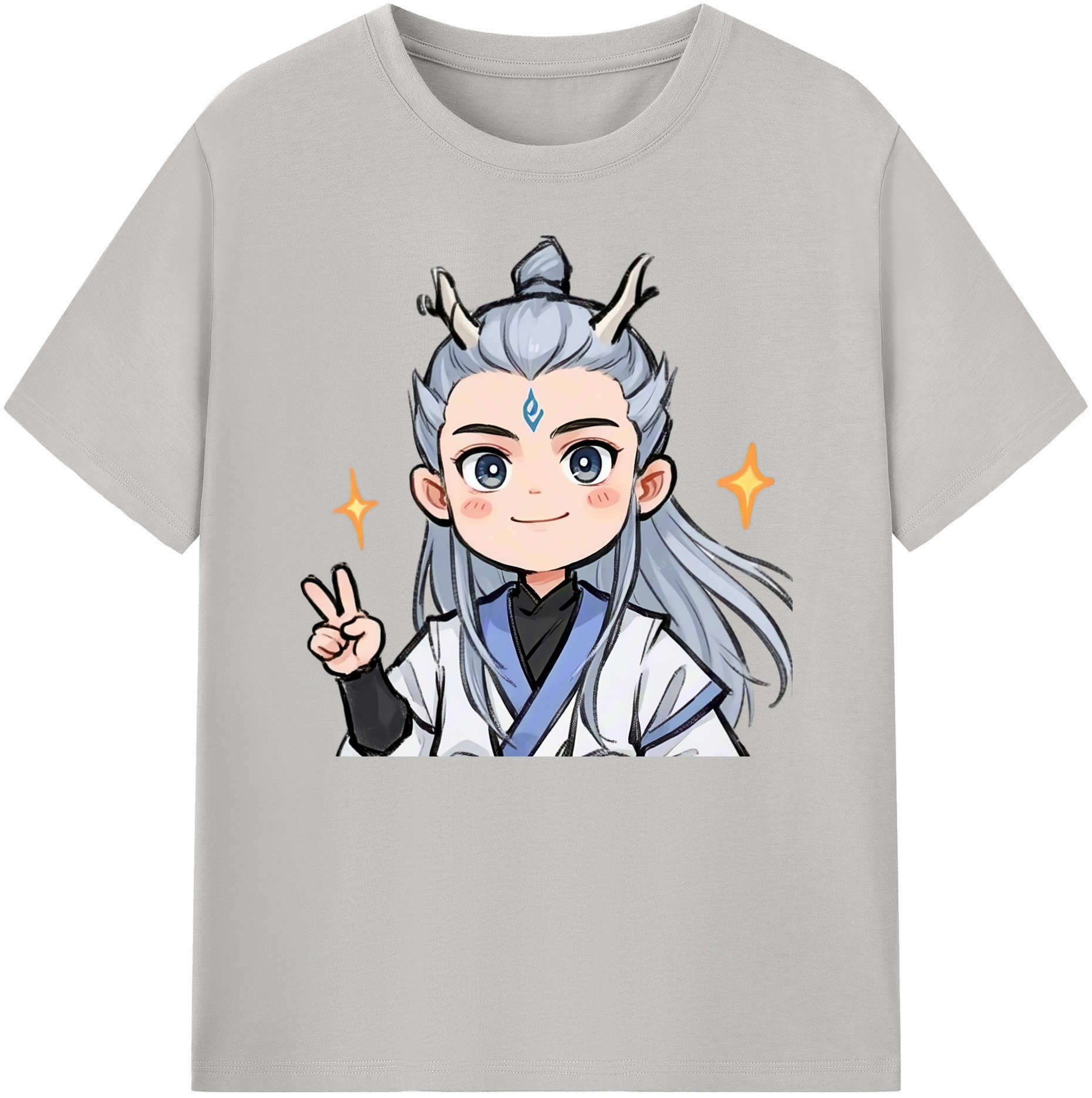 （画像用） Ne Zha 2 ナタ 魔童の大暴れ 綿100％ メンズ半袖Tシャツ｜肌触りやわらか＆通気性