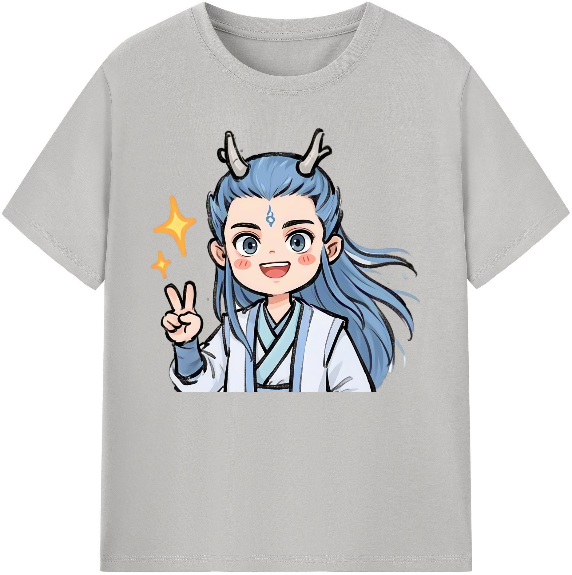 （画像用） Ne Zha 2 ナタ 魔童の大暴れ 綿100％ メンズ半袖Tシャツ｜肌触りやわらか＆通気性