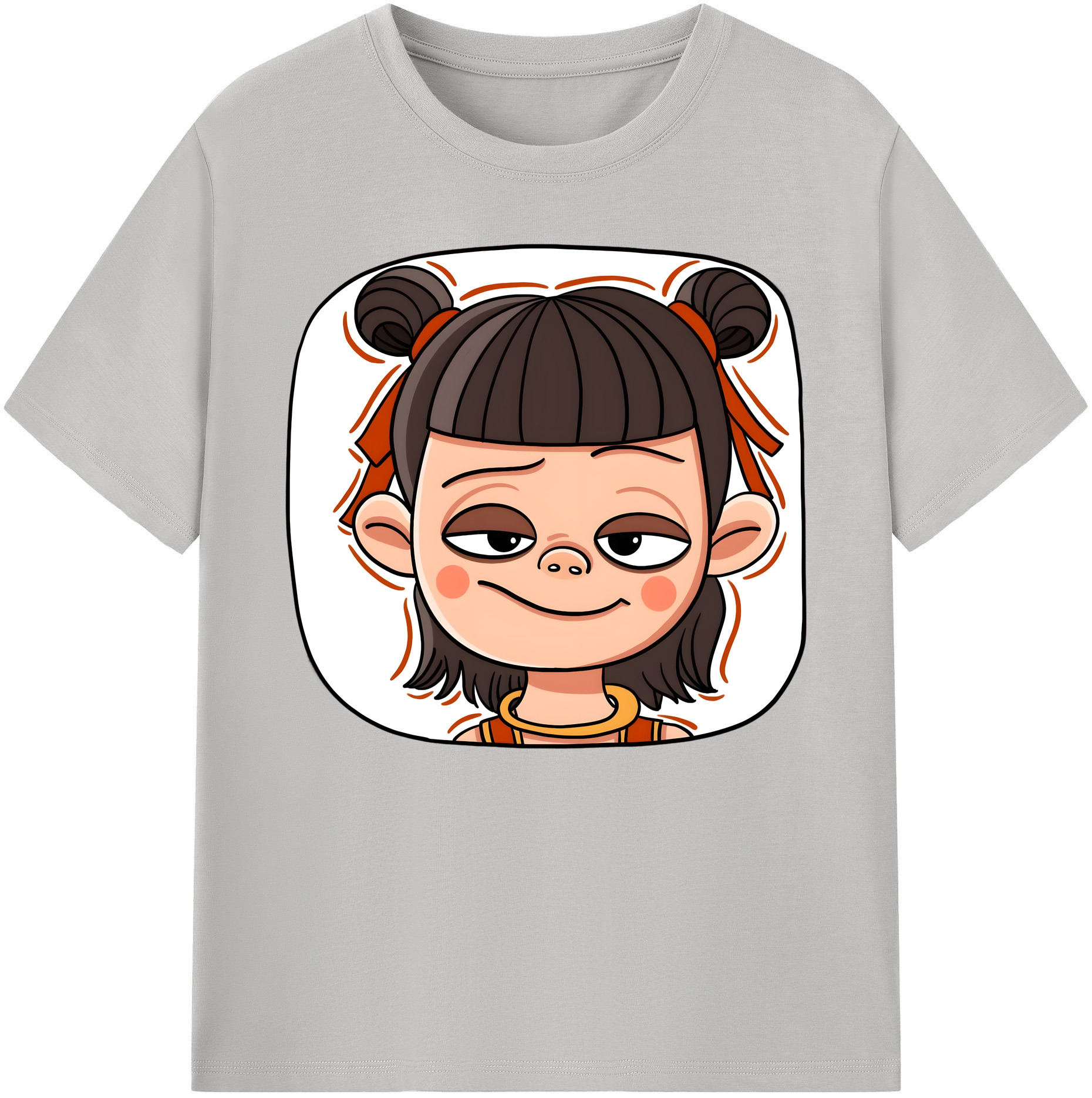（画像用） Ne Zha 2 ナタ 魔童の大暴れ 綿100％ メンズ半袖Tシャツ｜肌触りやわらか＆通気性