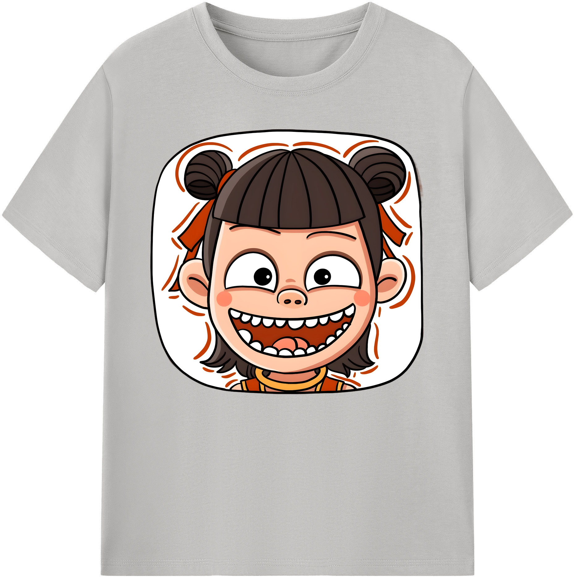 （画像用） Ne Zha 2 ナタ 魔童の大暴れ 綿100％ メンズ半袖Tシャツ｜肌触りやわらか＆通気性