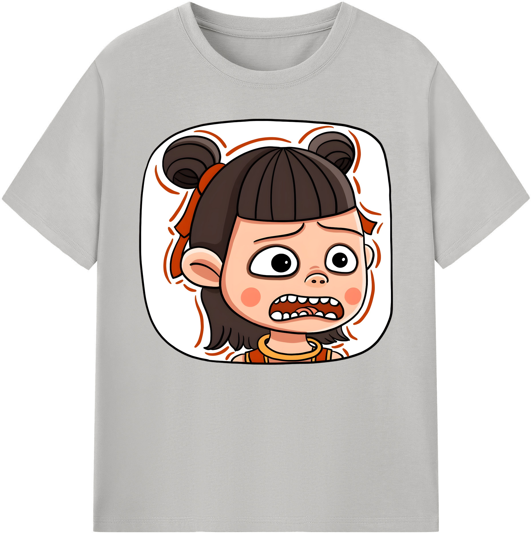 （画像用） Ne Zha 2 ナタ 魔童の大暴れ 綿100％ メンズ半袖Tシャツ｜肌触りやわらか＆通気性