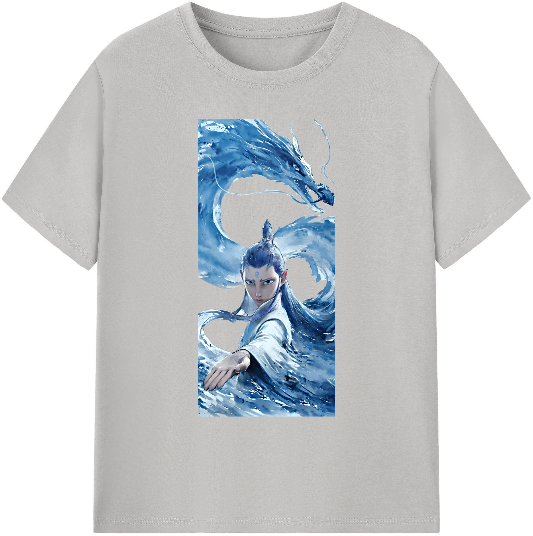 （画像用） Ne Zha 2 ナタ 魔童の大暴れ 綿100％ メンズ半袖Tシャツ｜肌触りやわらか＆通気性