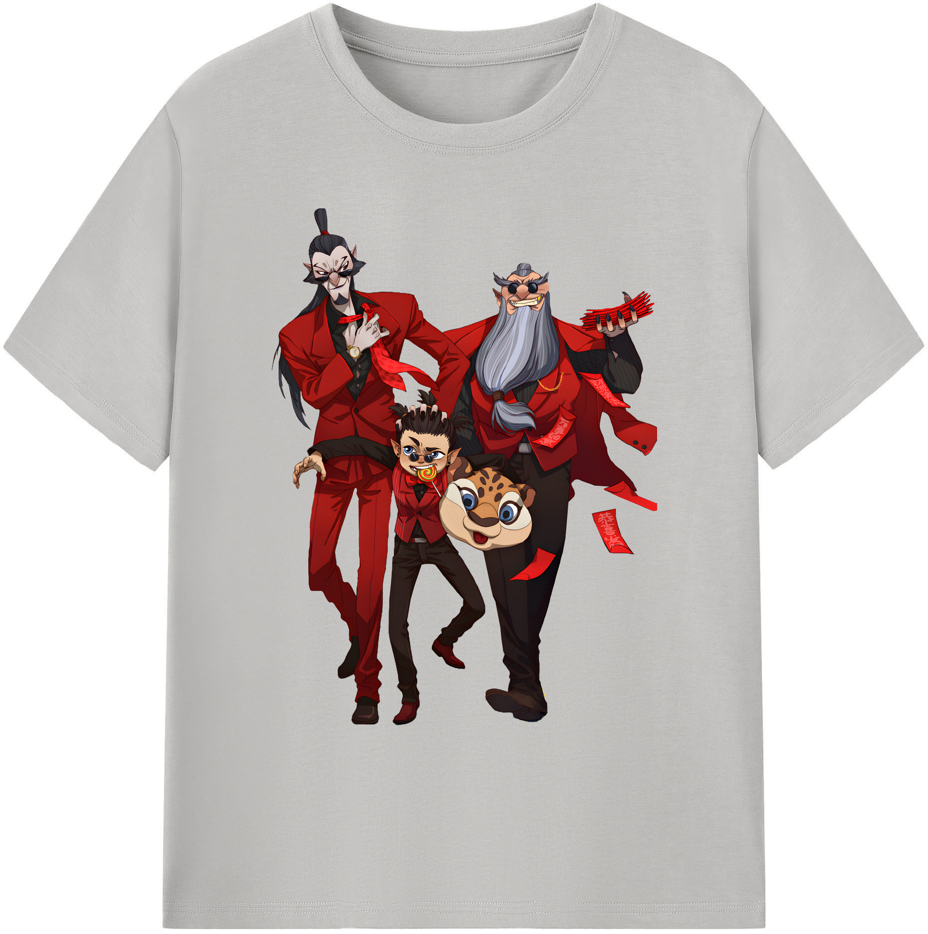 （画像用） Ne Zha 2 ナタ 魔童の大暴れ 綿100％ メンズ半袖Tシャツ｜肌触りやわらか＆通気性