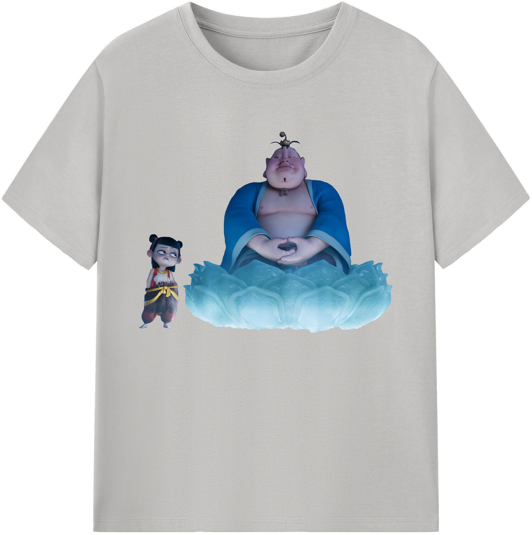 （画像用） Ne Zha 2 ナタ 魔童の大暴れ 綿100％ メンズ半袖Tシャツ｜肌触りやわらか＆通気性