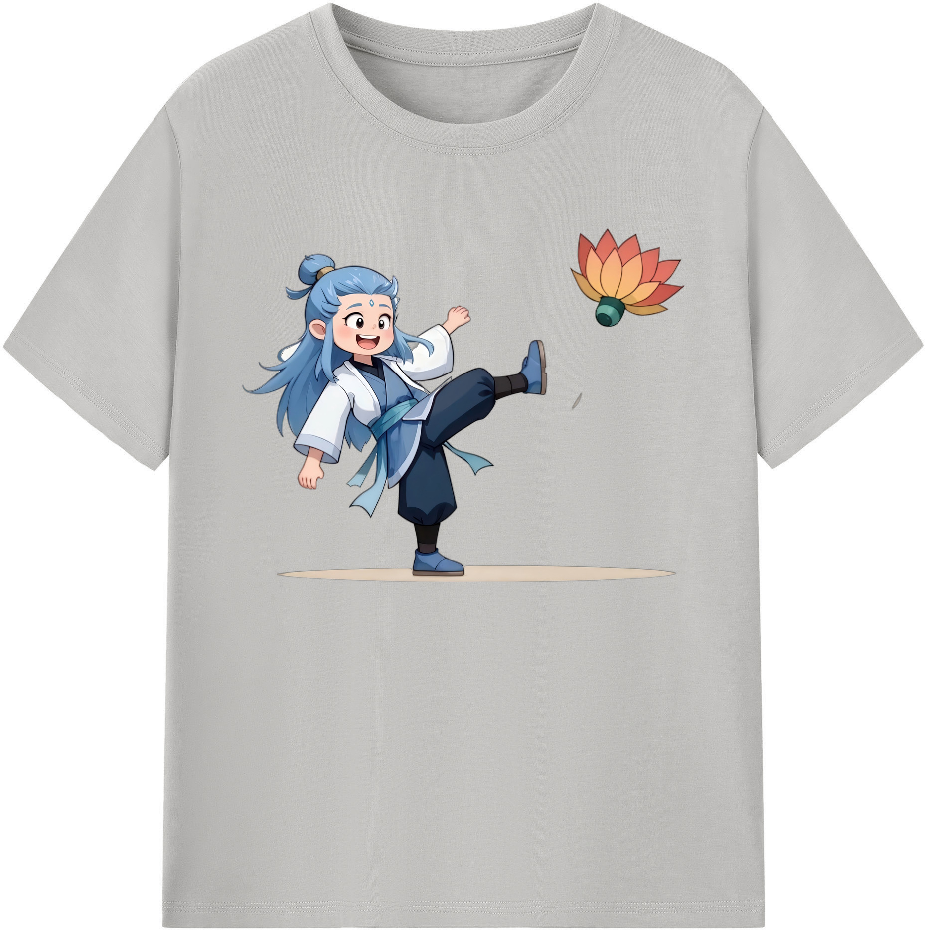 （画像用） Ne Zha 2 ナタ 魔童の大暴れ 綿100％ メンズ半袖Tシャツ｜肌触りやわらか＆通気性