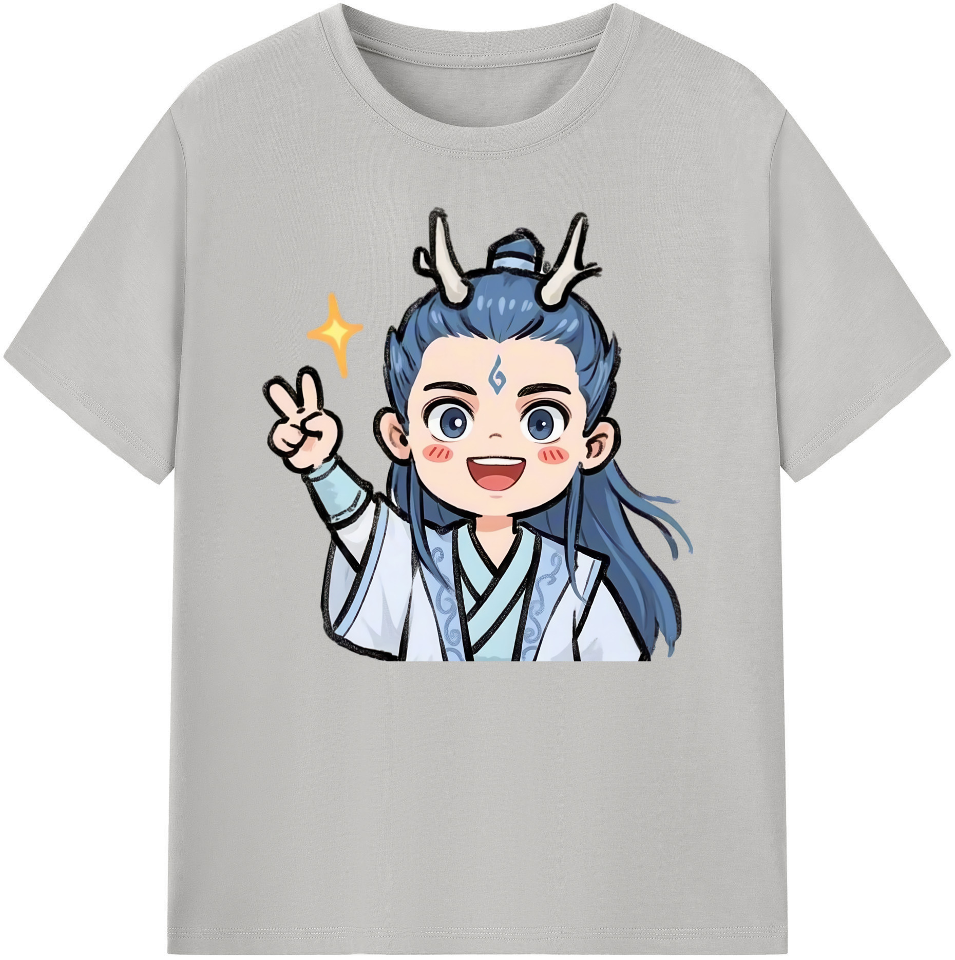 （画像用） Ne Zha 2 ナタ 魔童の大暴れ 綿100％ メンズ半袖Tシャツ｜肌触りやわらか＆通気性