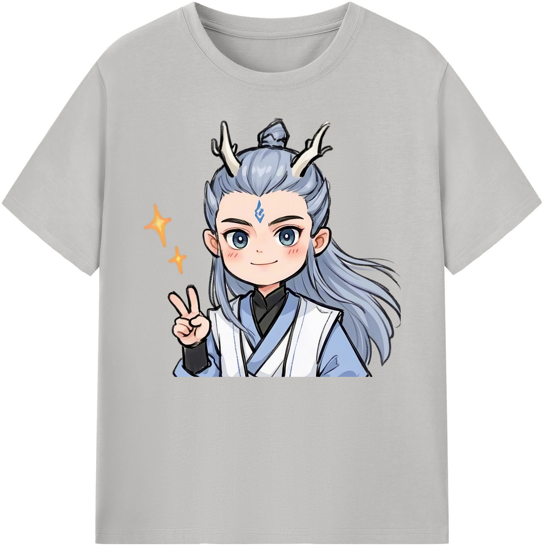 （画像用） Ne Zha 2 ナタ 魔童の大暴れ 綿100％ メンズ半袖Tシャツ｜肌触りやわらか＆通気性