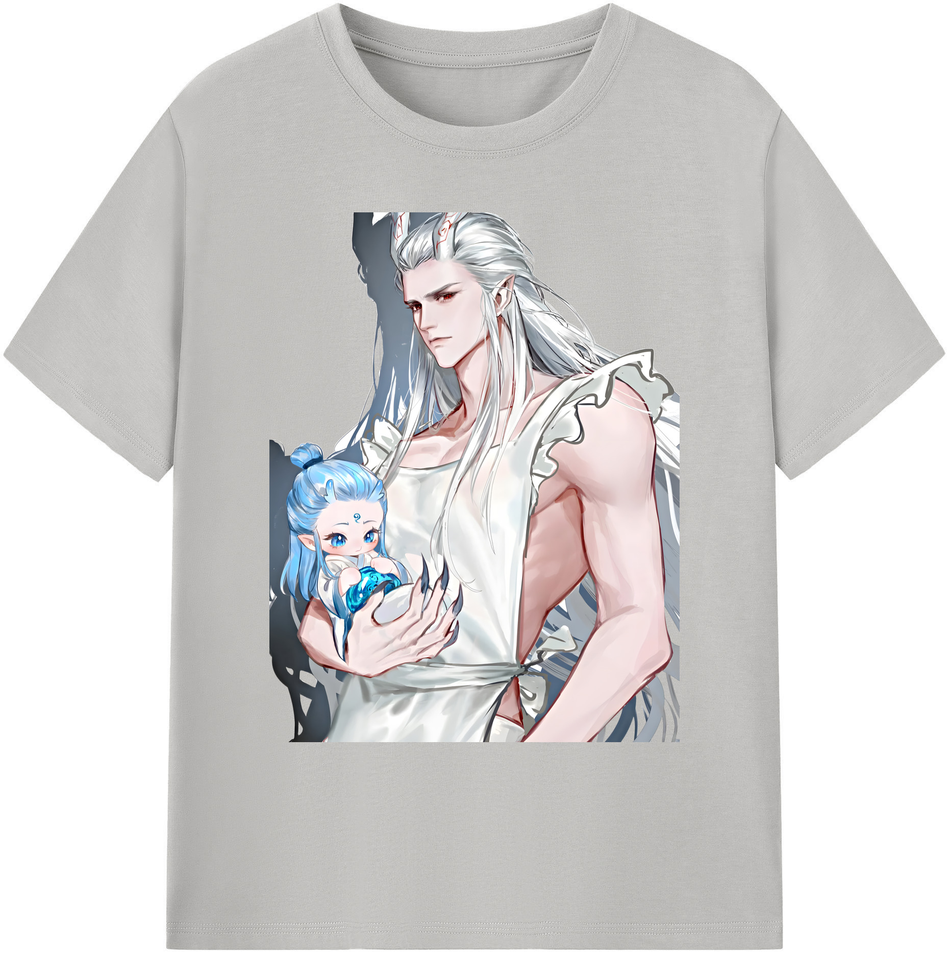 （画像用） Ne Zha 2 ナタ 魔童の大暴れ 綿100％ メンズ半袖Tシャツ｜肌触りやわらか＆通気性