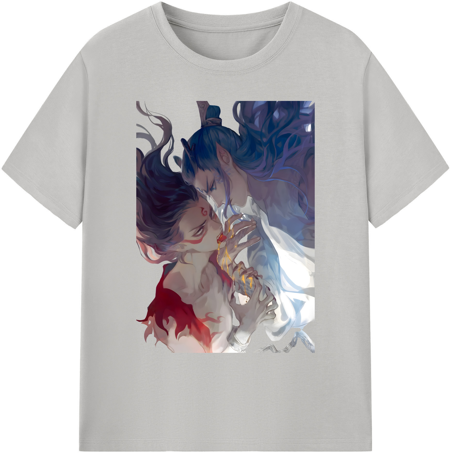 （画像用） Ne Zha 2 ナタ 魔童の大暴れ 綿100％ メンズ半袖Tシャツ｜肌触りやわらか＆通気性
