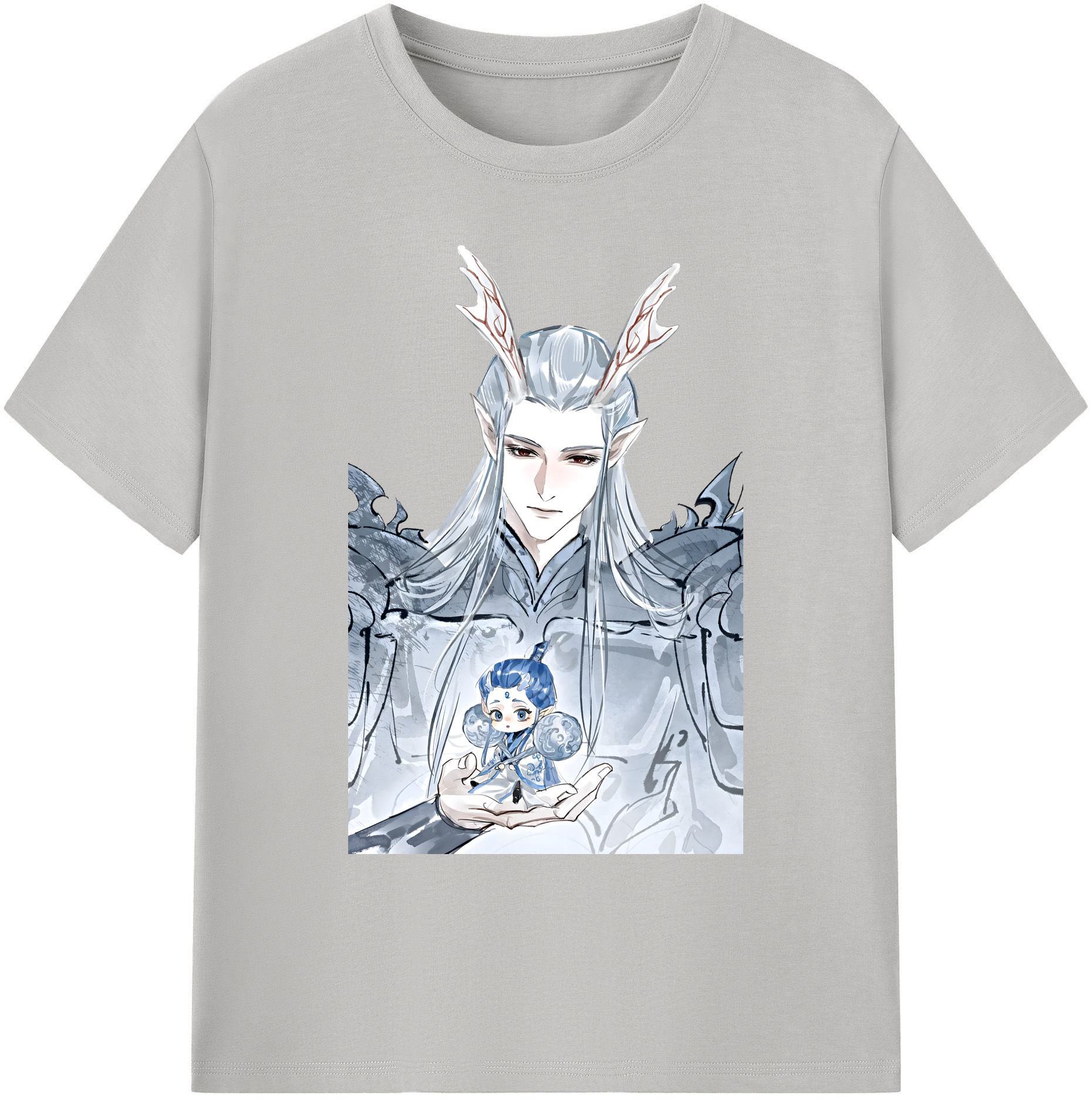 （画像用） Ne Zha 2 ナタ 魔童の大暴れ 綿100％ メンズ半袖Tシャツ｜肌触りやわらか＆通気性