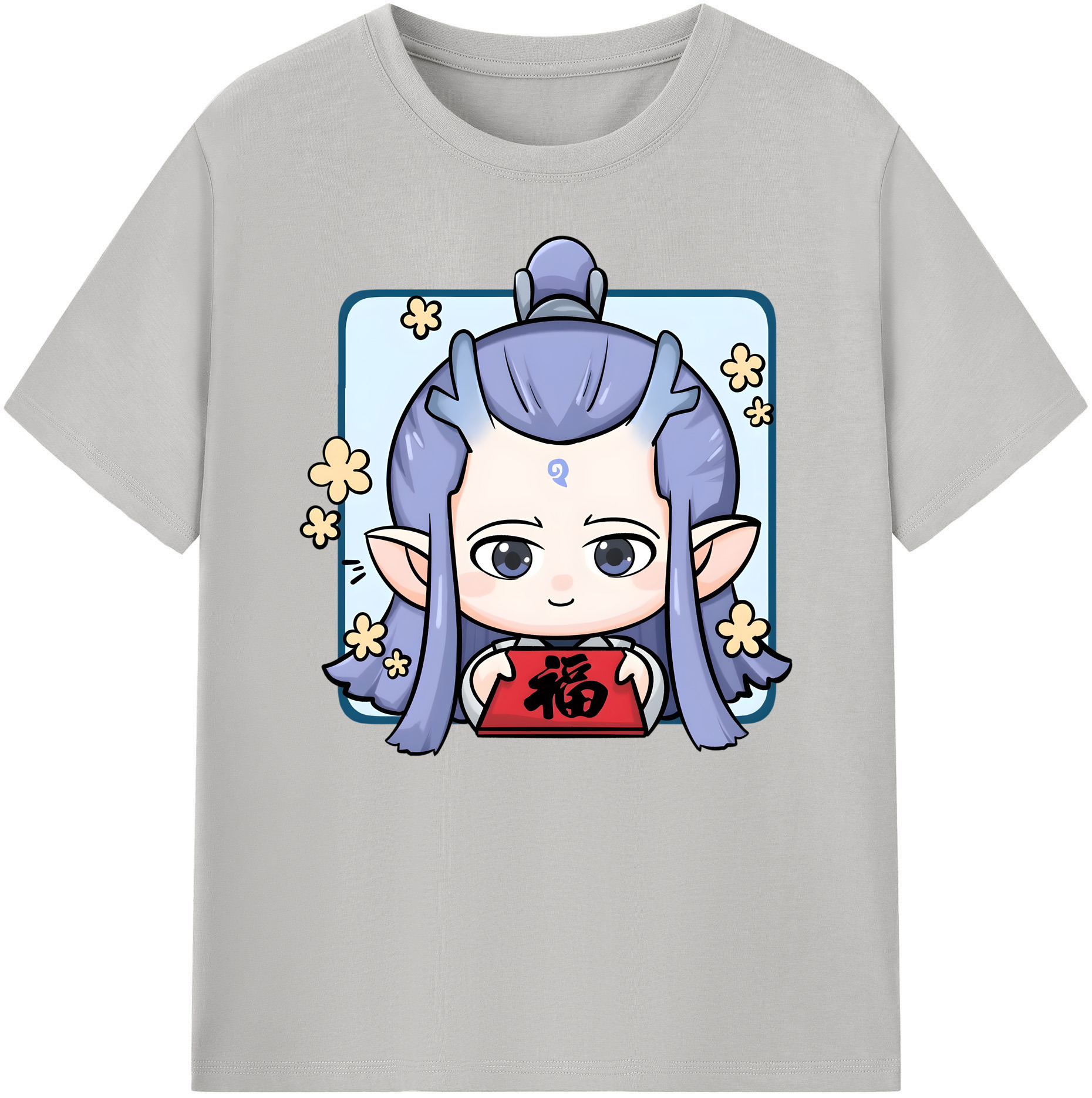 （画像用） Ne Zha 2 ナタ 魔童の大暴れ 綿100％ メンズ半袖Tシャツ｜肌触りやわらか＆通気性
