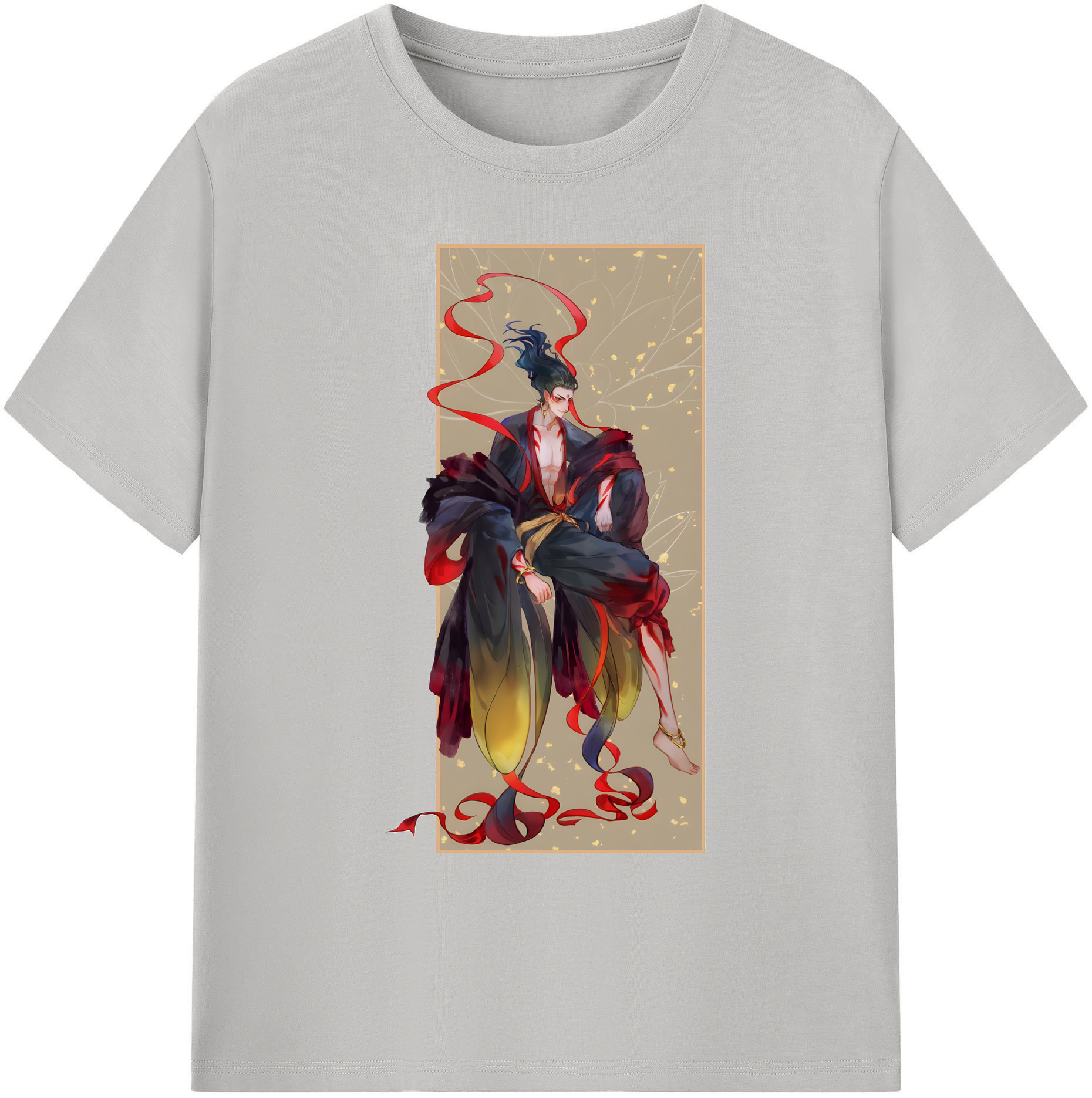 （画像用） Ne Zha 2 ナタ 魔童の大暴れ 綿100％ メンズ半袖Tシャツ｜肌触りやわらか＆通気性