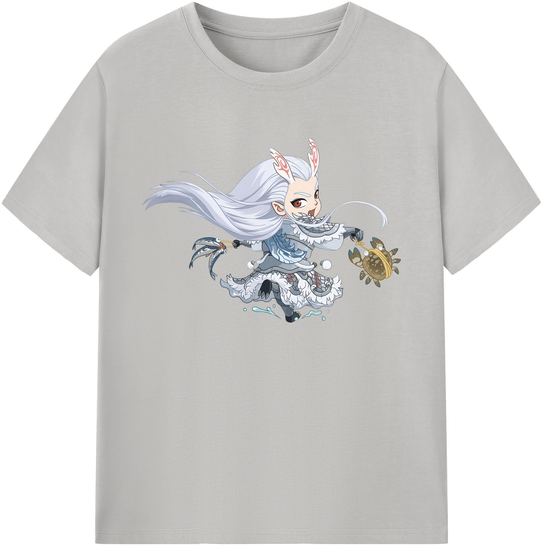 （画像用） Ne Zha 2 ナタ 魔童の大暴れ 綿100％ メンズ半袖Tシャツ｜肌触りやわらか＆通気性