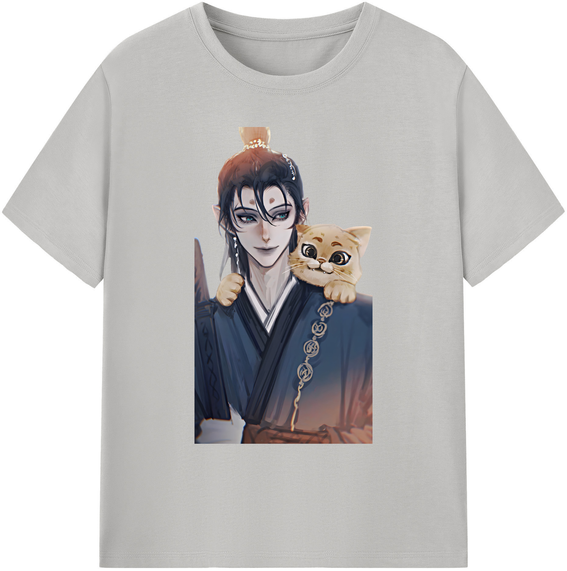 （画像用） Ne Zha 2 ナタ 魔童の大暴れ 綿100％ メンズ半袖Tシャツ｜肌触りやわらか＆通気性