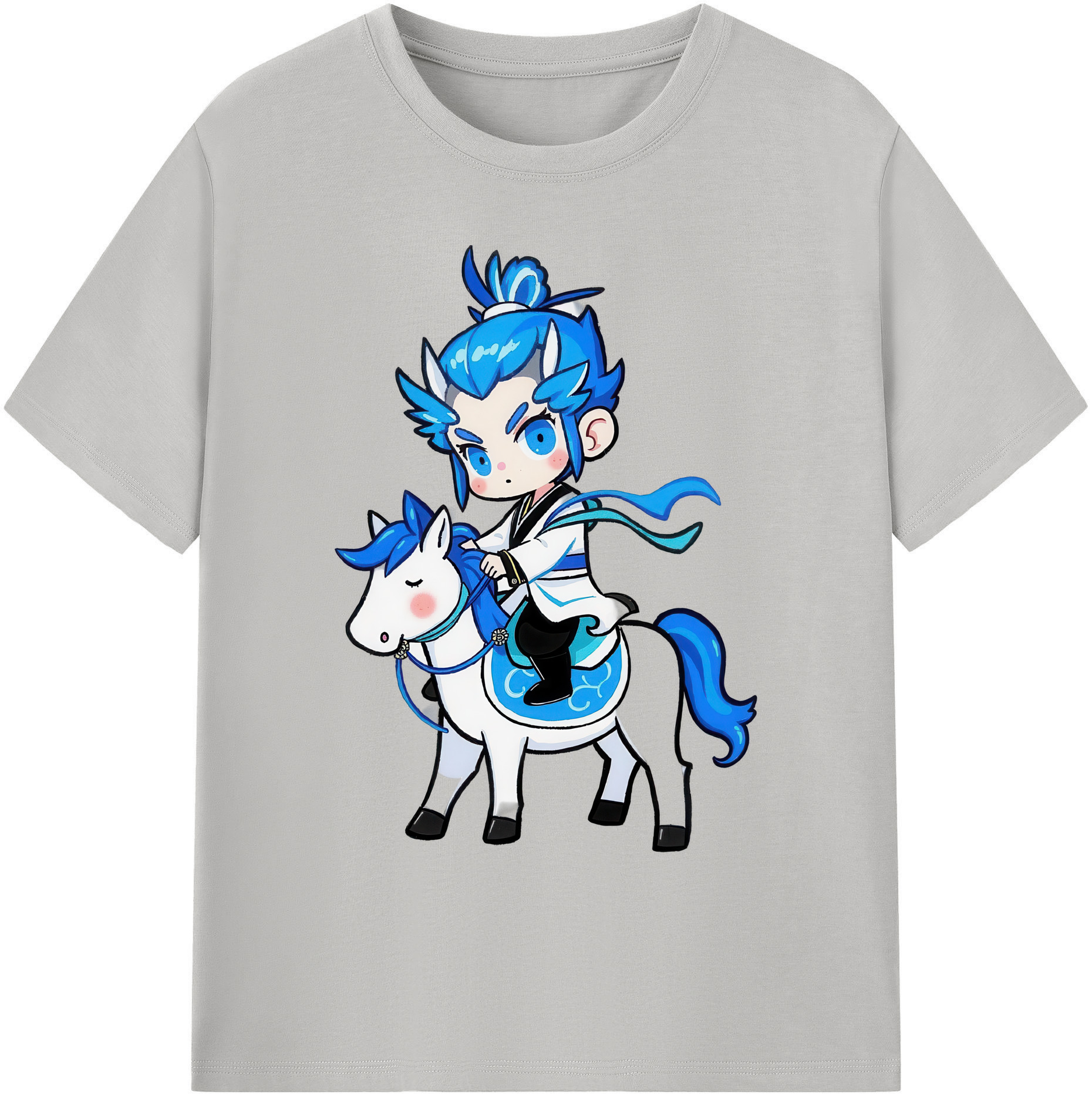 （画像用） Ne Zha 2 ナタ 魔童の大暴れ 綿100％ メンズ半袖Tシャツ｜肌触りやわらか＆通気性