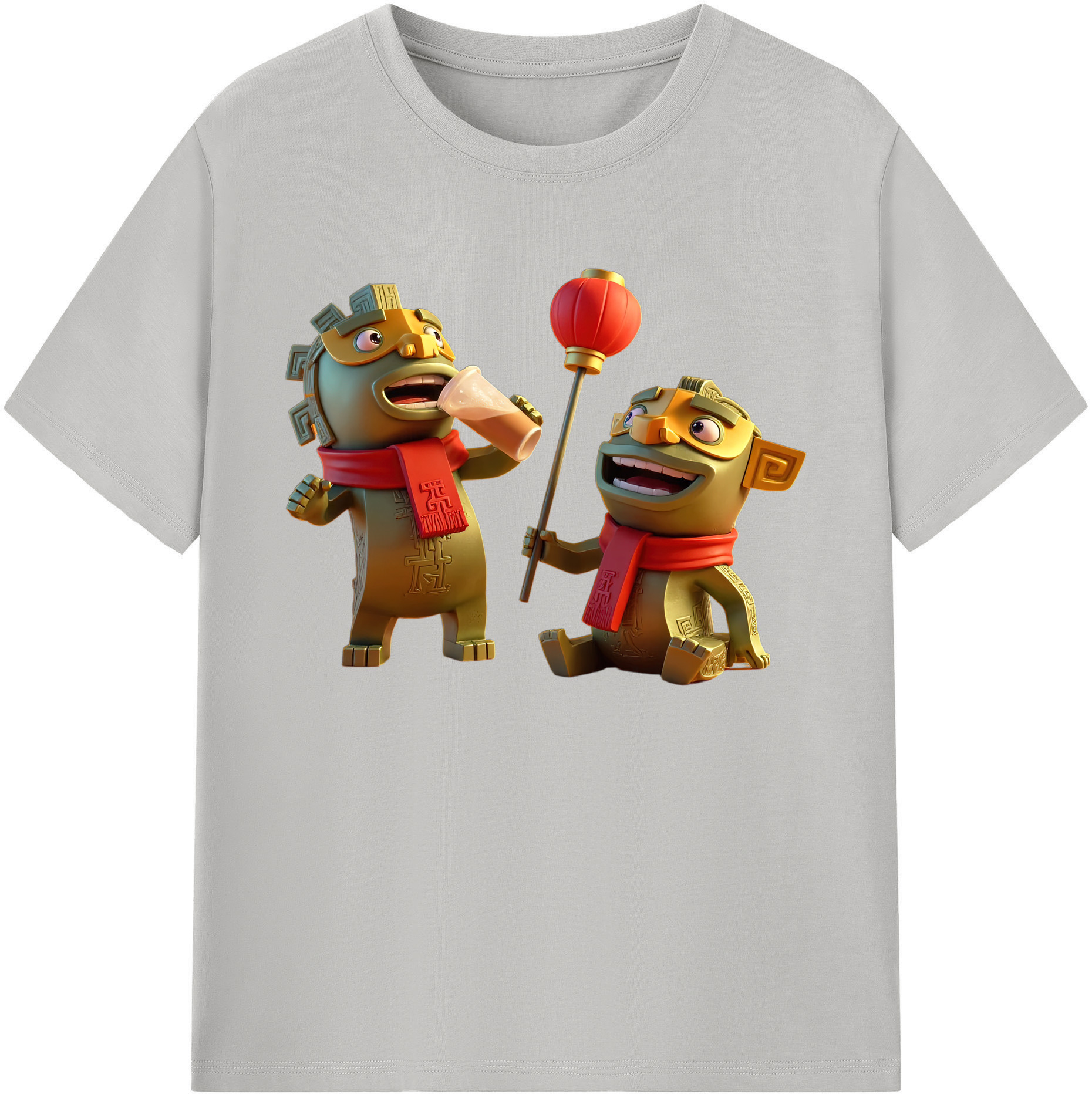 （画像用） Ne Zha 2 ナタ 魔童の大暴れ 綿100％ メンズ半袖Tシャツ｜肌触りやわらか＆通気性