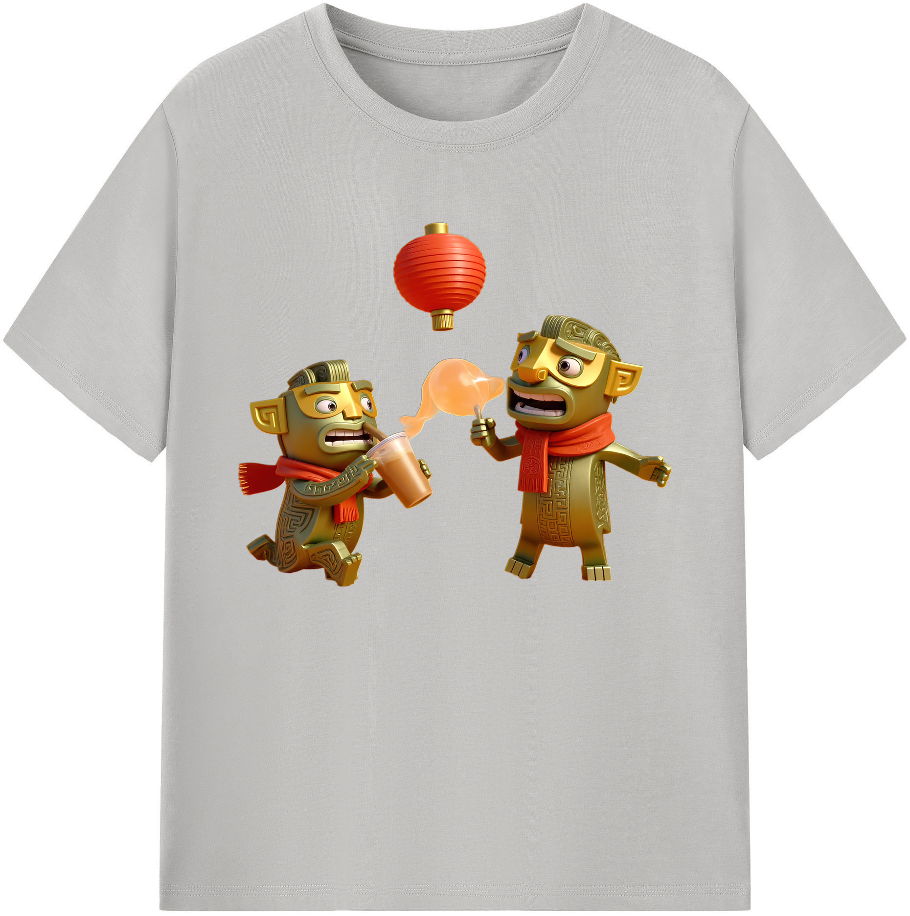 （画像用） Ne Zha 2 ナタ 魔童の大暴れ 綿100％ メンズ半袖Tシャツ｜肌触りやわらか＆通気性