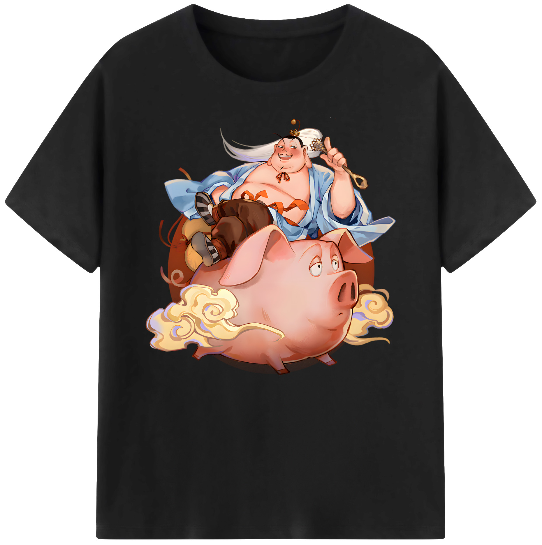 （画像用） Ne Zha 2 ナタ 魔童の大暴れ 綿100％ メンズ半袖Tシャツ｜肌触りやわらか＆通気性