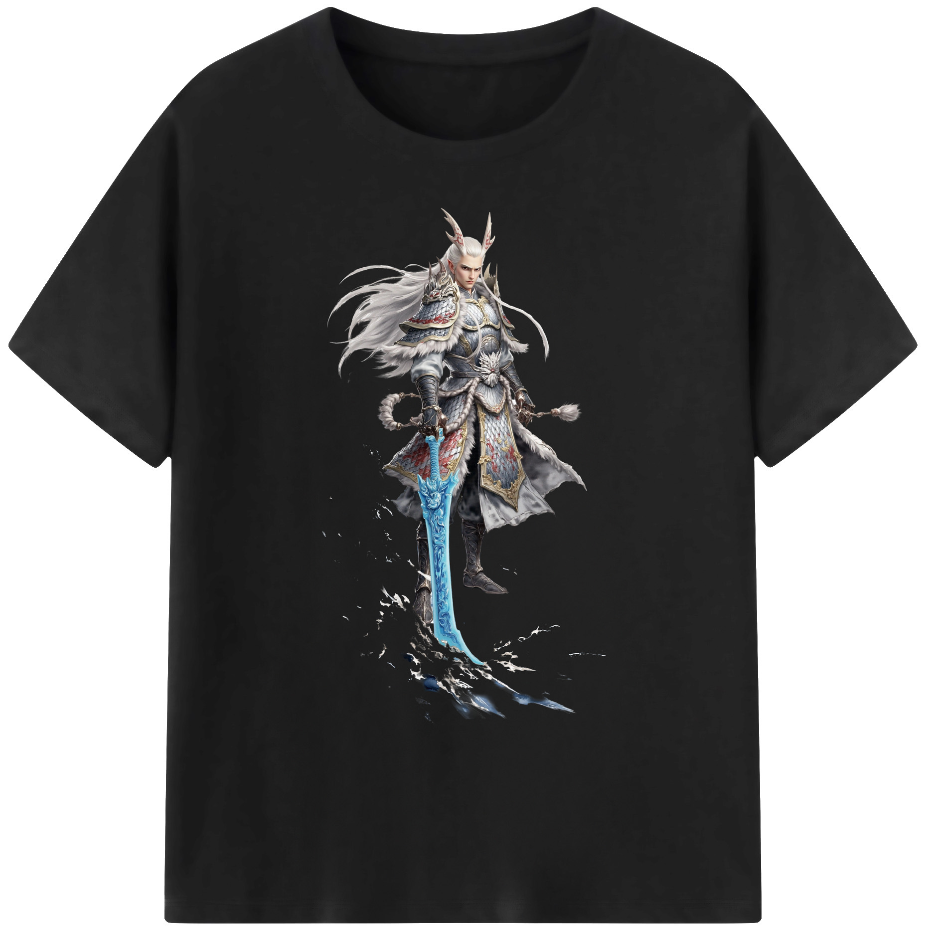 （画像用） Ne Zha 2 ナタ 魔童の大暴れ 綿100％ メンズ半袖Tシャツ｜肌触りやわらか＆通気性