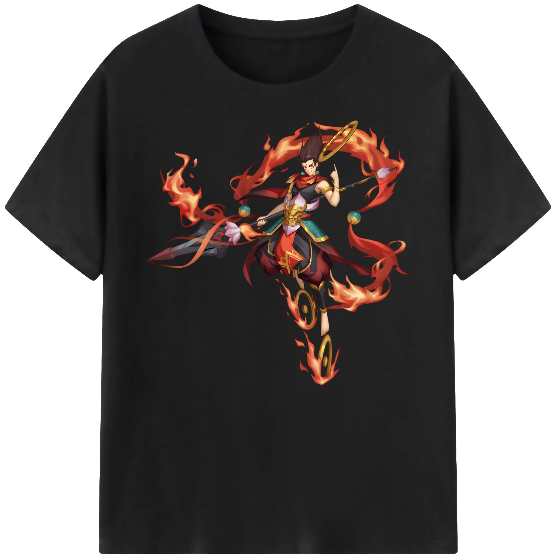 （画像用） Ne Zha 2 ナタ 魔童の大暴れ 綿100％ メンズ半袖Tシャツ｜肌触りやわらか＆通気性