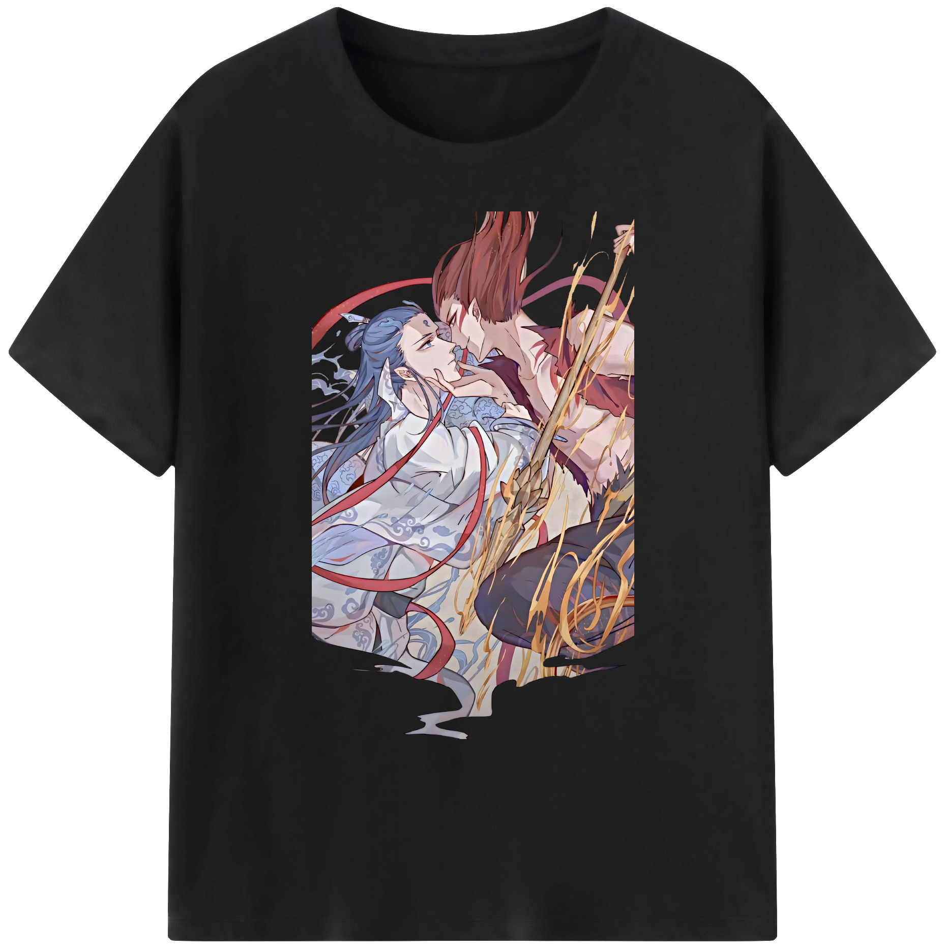（画像用） Ne Zha 2 ナタ 魔童の大暴れ 綿100％ メンズ半袖Tシャツ｜肌触りやわらか＆通気性