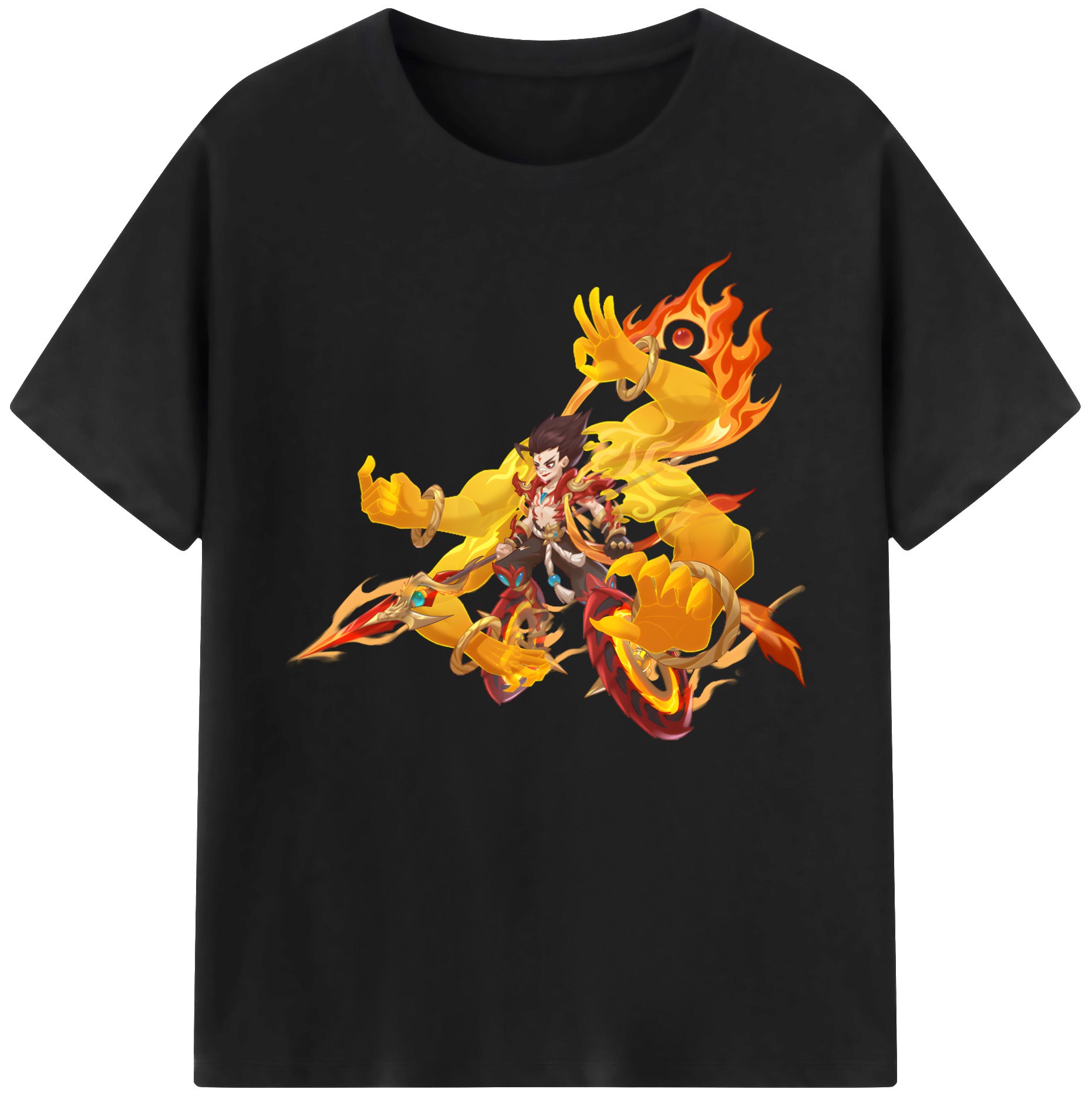（画像用） Ne Zha 2 ナタ 魔童の大暴れ 綿100％ メンズ半袖Tシャツ｜肌触りやわらか＆通気性