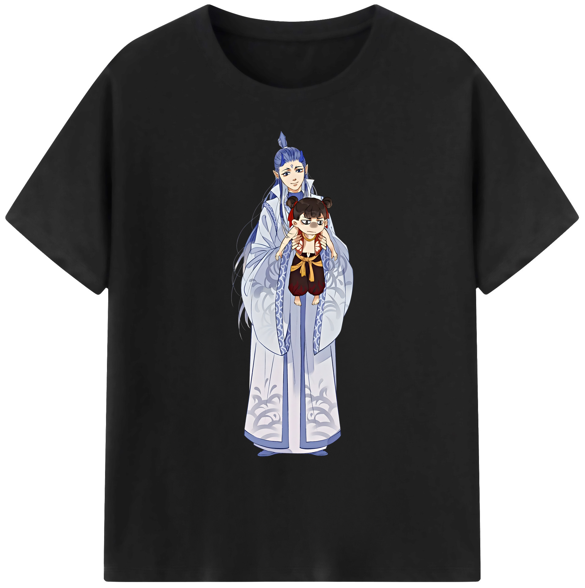 （画像用） Ne Zha 2 ナタ 魔童の大暴れ 綿100％ メンズ半袖Tシャツ｜肌触りやわらか＆通気性