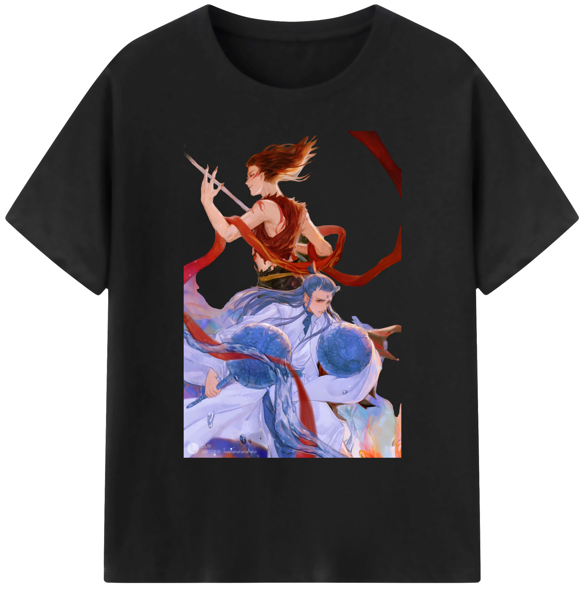 （画像用） Ne Zha 2 ナタ 魔童の大暴れ 綿100％ メンズ半袖Tシャツ｜肌触りやわらか＆通気性