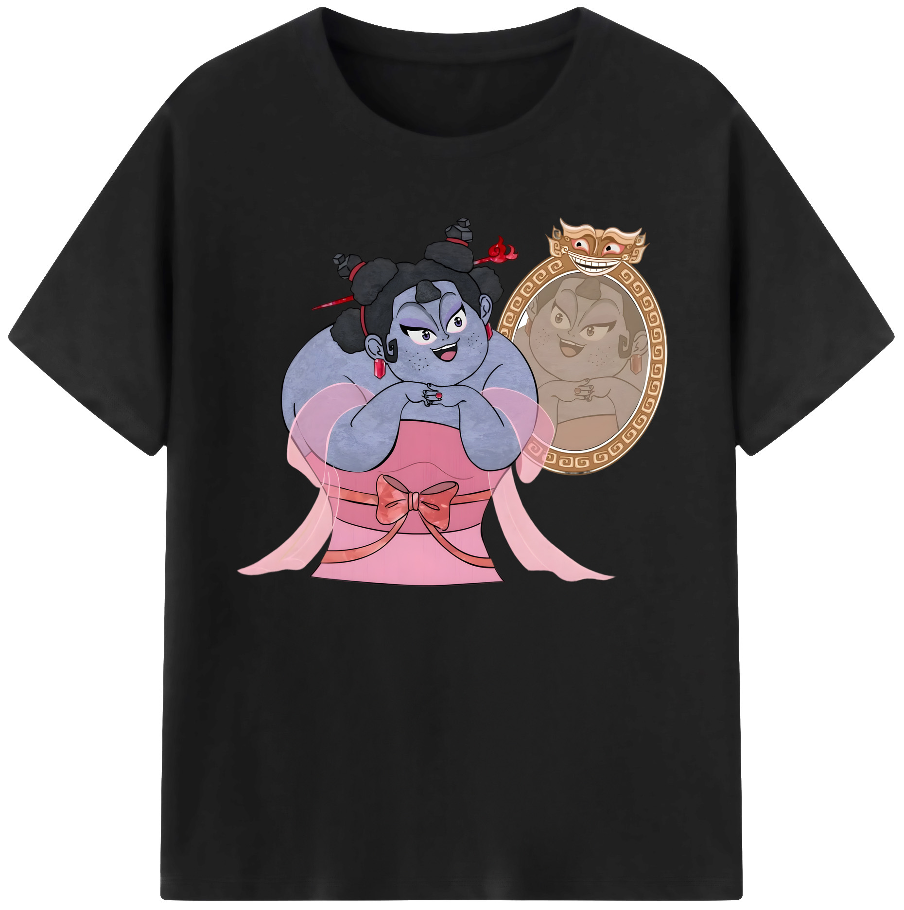 （画像用） Ne Zha 2 ナタ 魔童の大暴れ 綿100％ メンズ半袖Tシャツ｜肌触りやわらか＆通気性