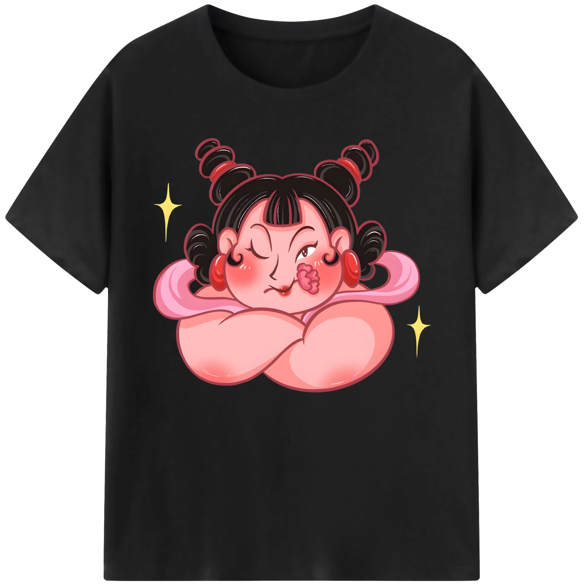 （画像用） Ne Zha 2 ナタ 魔童の大暴れ 綿100％ メンズ半袖Tシャツ｜肌触りやわらか＆通気性