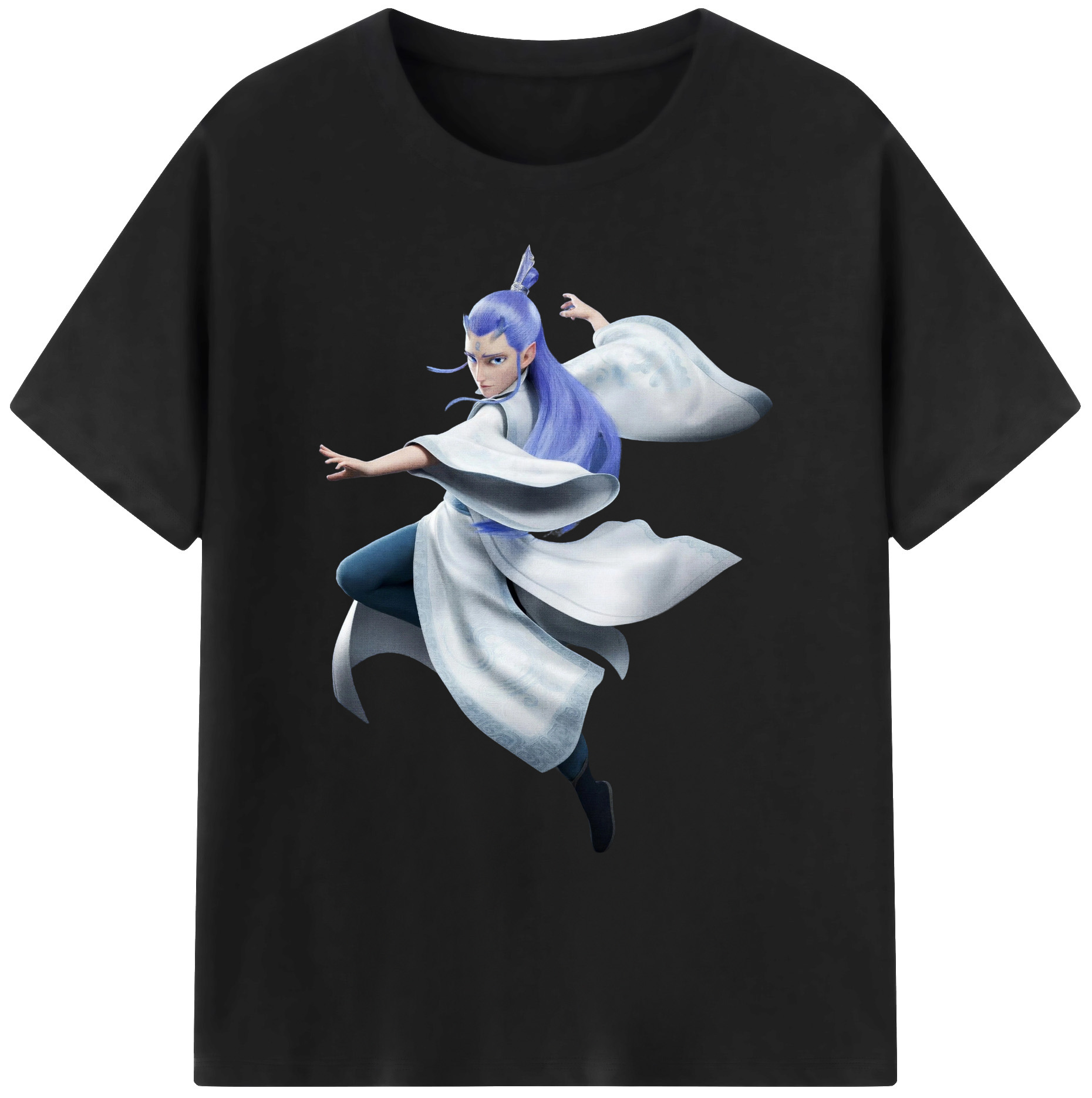 （画像用） Ne Zha 2 ナタ 魔童の大暴れ 綿100％ メンズ半袖Tシャツ｜肌触りやわらか＆通気性