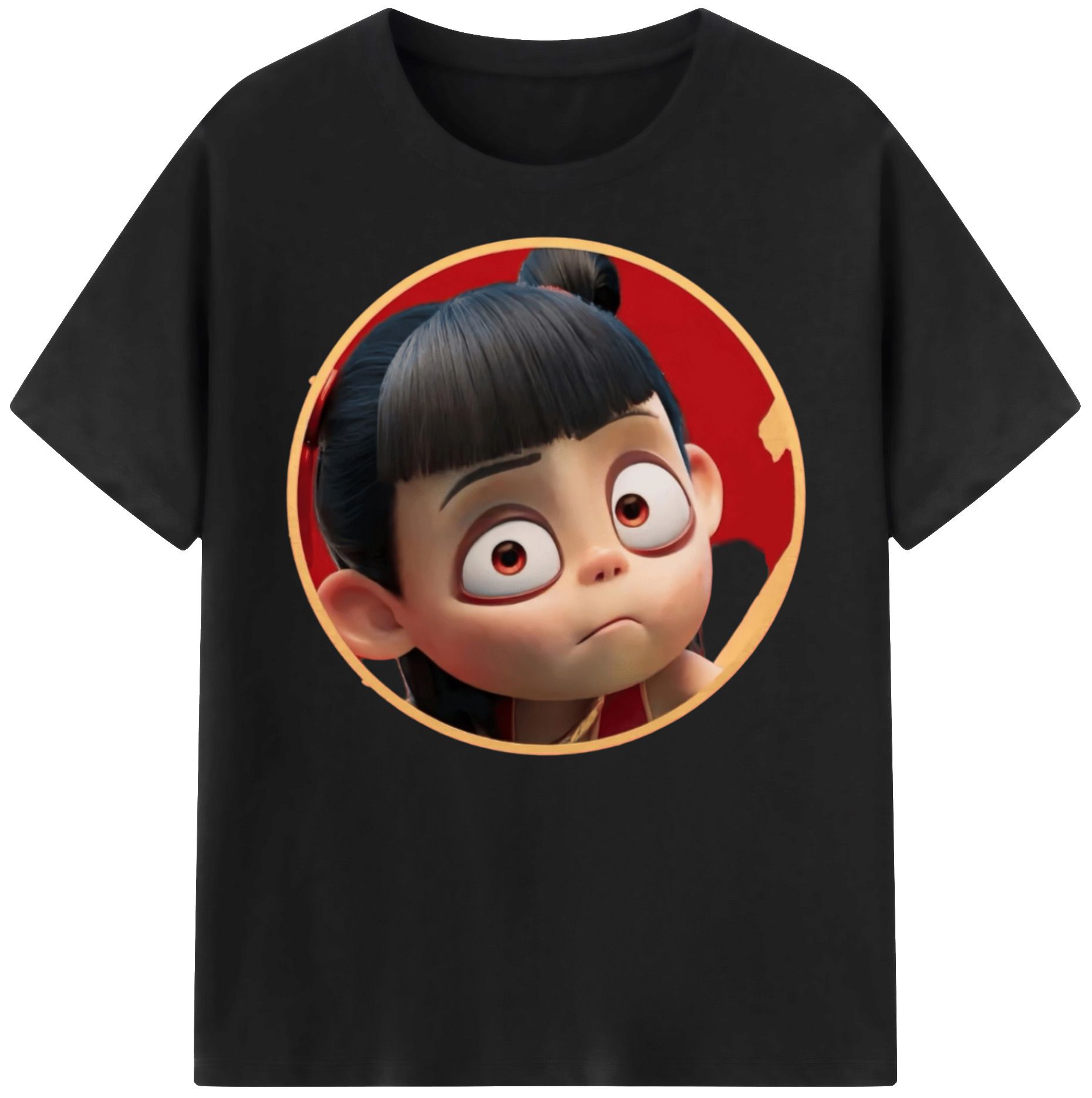 （画像用） Ne Zha 2 ナタ 魔童の大暴れ 綿100％ メンズ半袖Tシャツ｜肌触りやわらか＆通気性