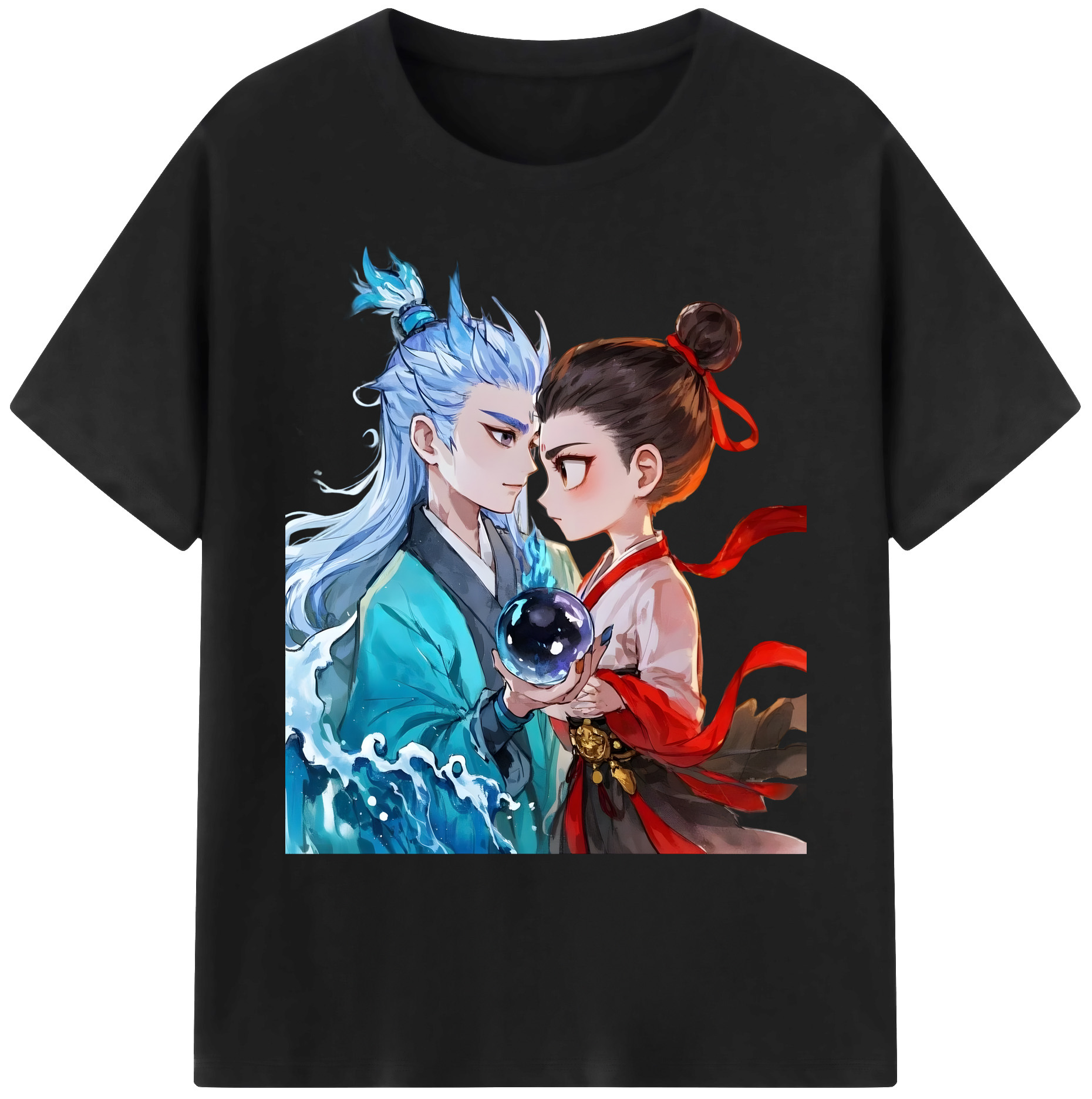 （画像用） Ne Zha 2 ナタ 魔童の大暴れ 綿100％ メンズ半袖Tシャツ｜肌触りやわらか＆通気性