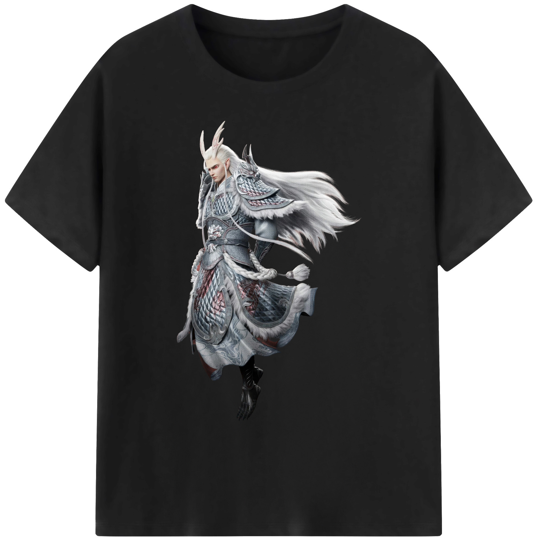 （画像用） Ne Zha 2 ナタ 魔童の大暴れ 綿100％ メンズ半袖Tシャツ｜肌触りやわらか＆通気性
